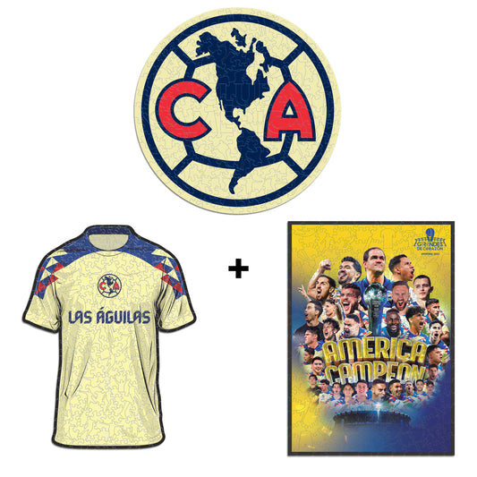 3 PACK Club América® Escudo + Jersey + Campeón