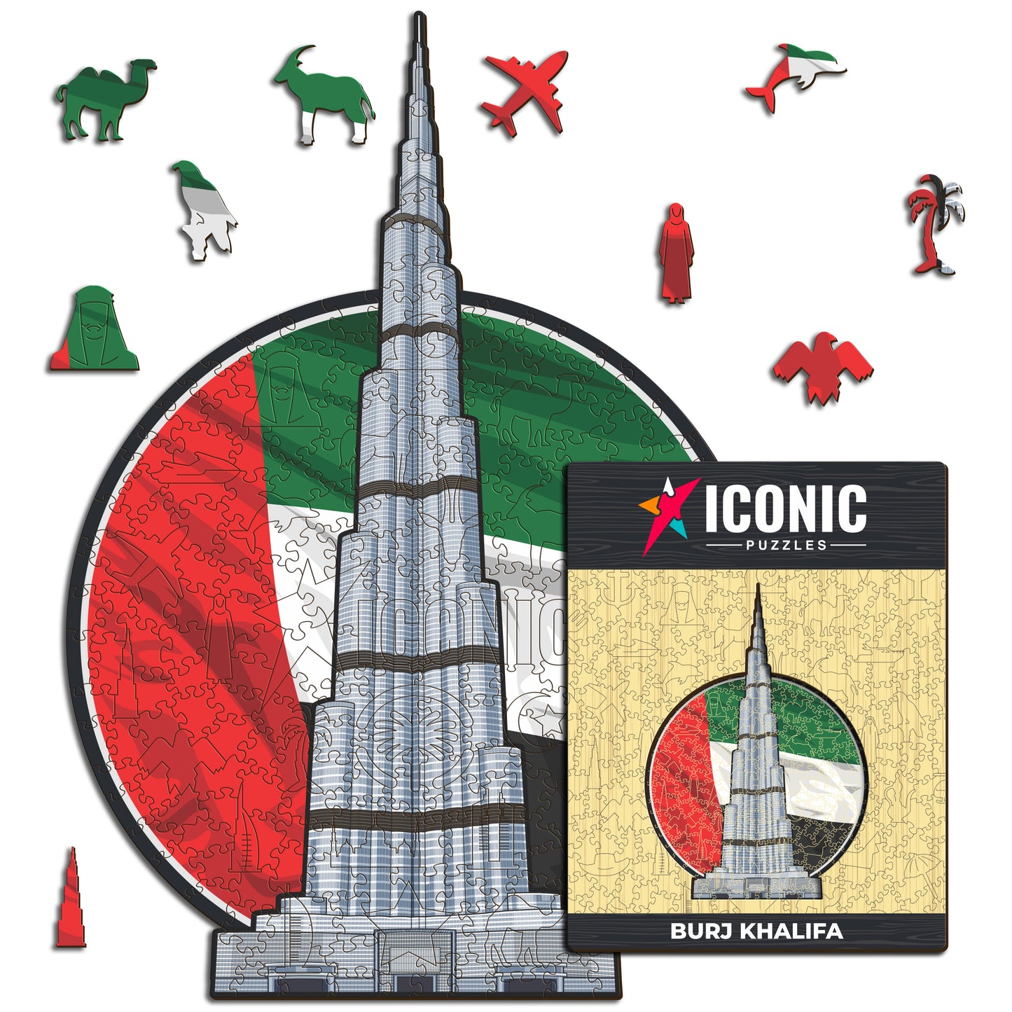 Burj Khalifa - Rompecabezas de Madera