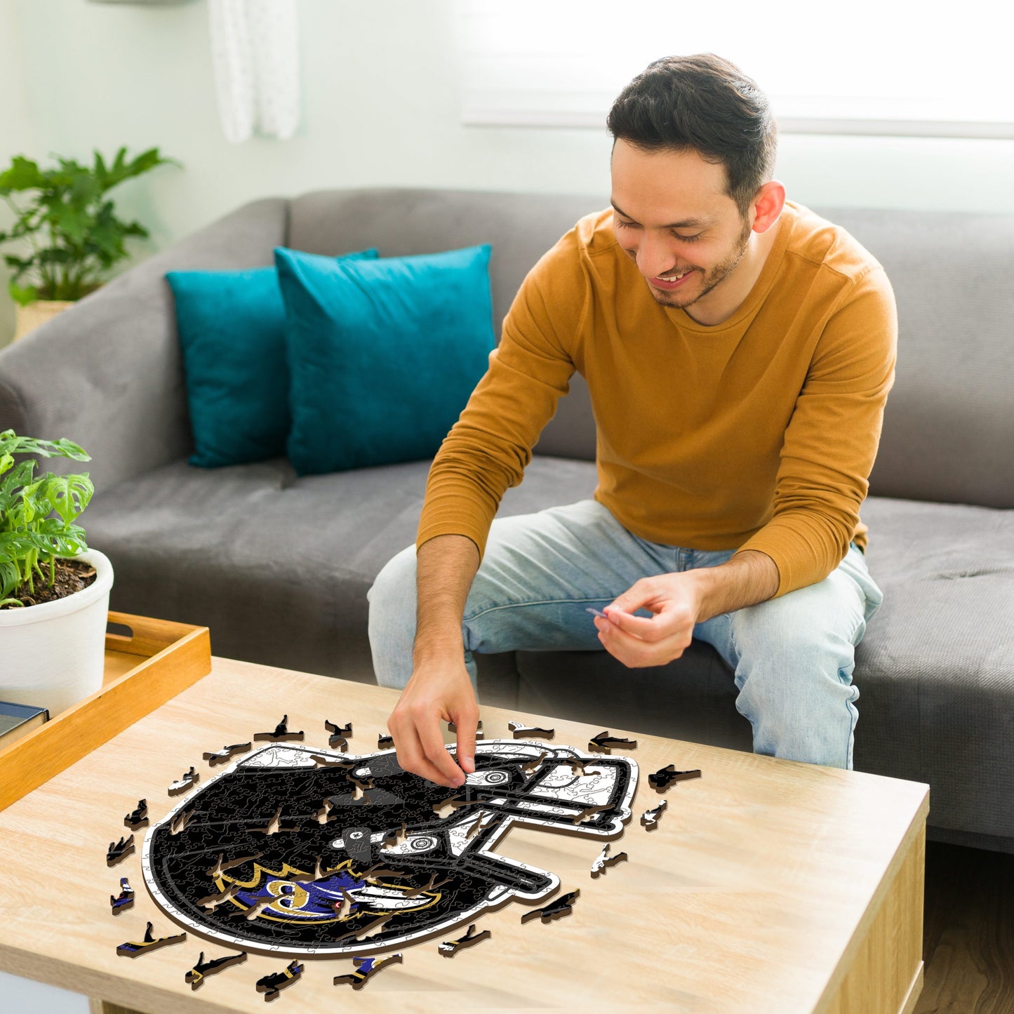 Baltimore Ravens™ Casco - Rompecabezas de Madera