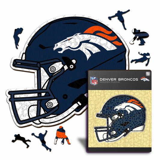 Denver Broncos™ Casco - Rompecabezas de Madera