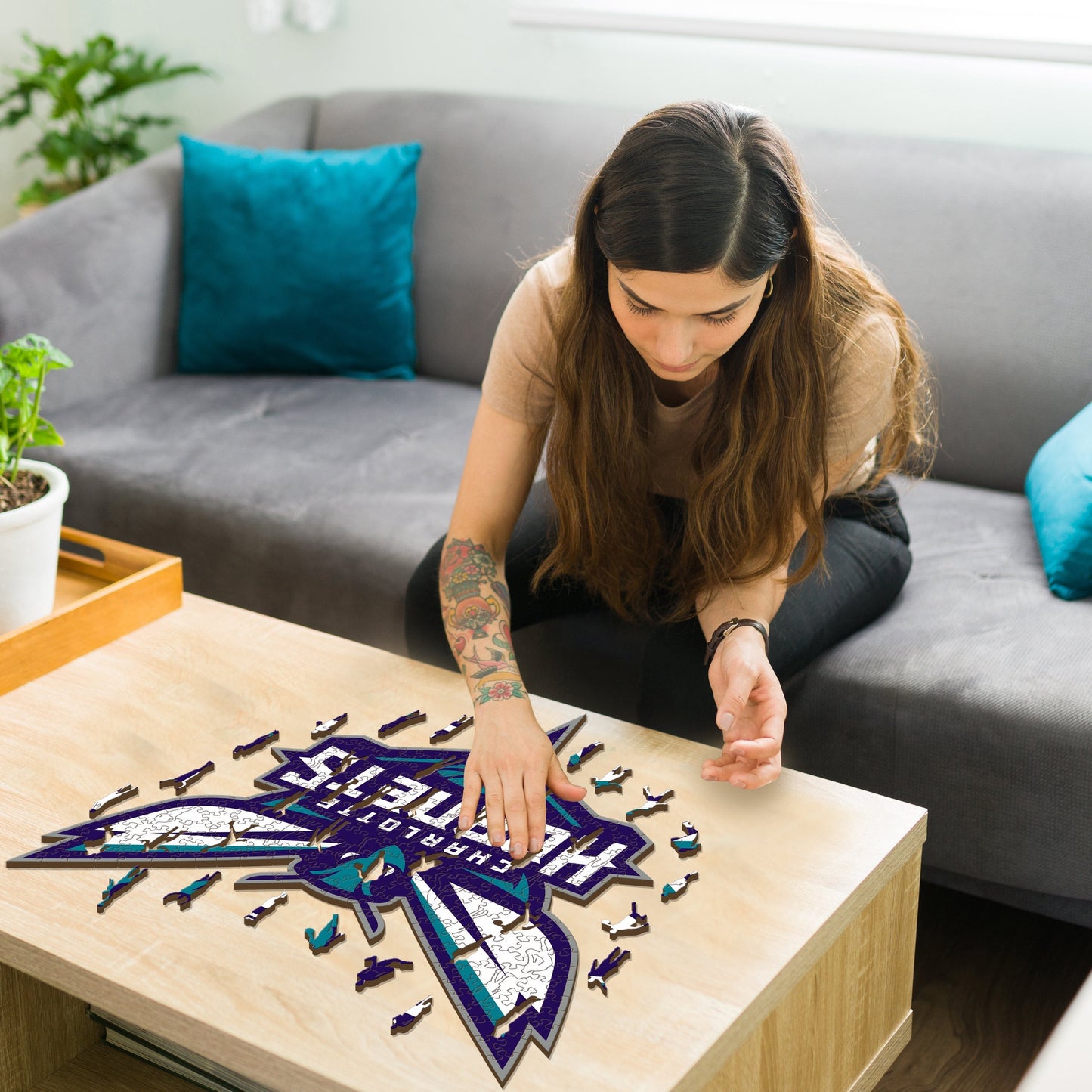 Charlotte Hornets™ - Rompecabezas de Madera