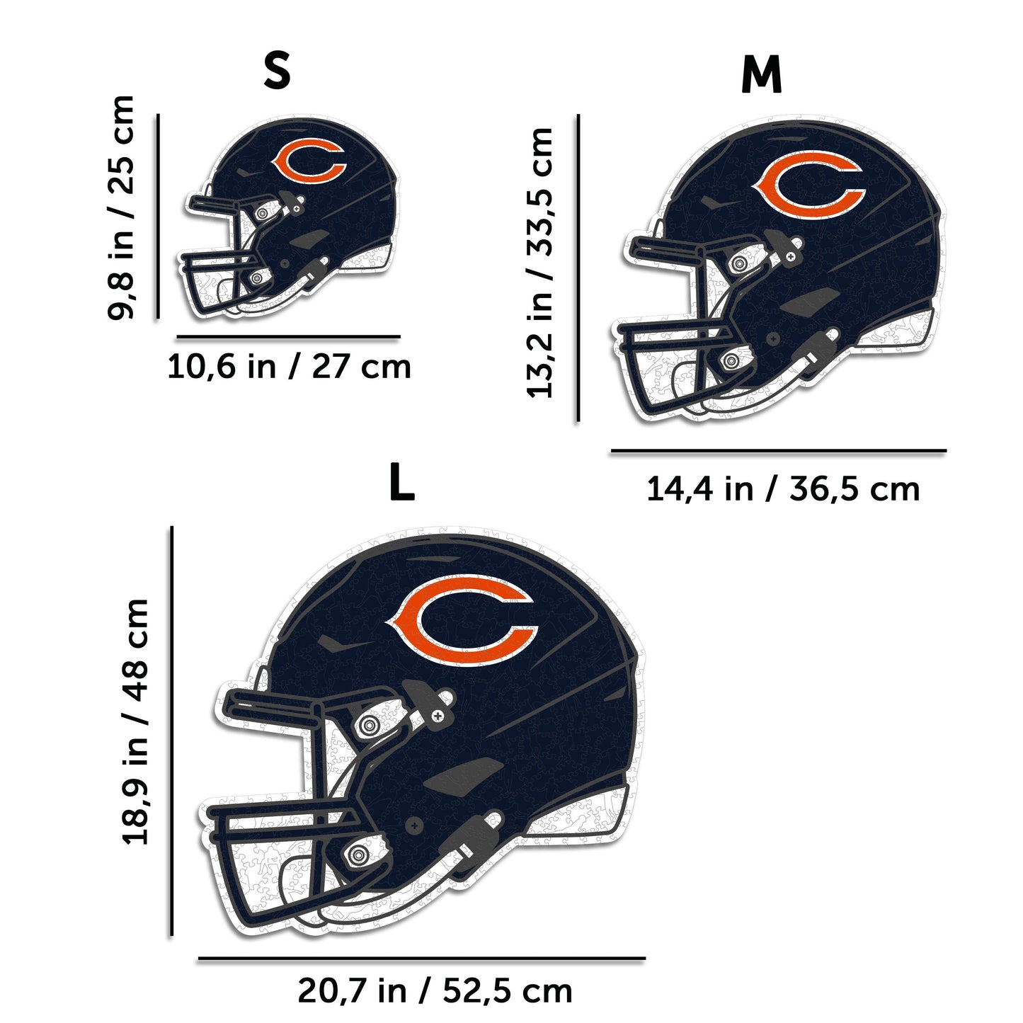 Chicago Bears™ Casco - Rompecabezas de Madera