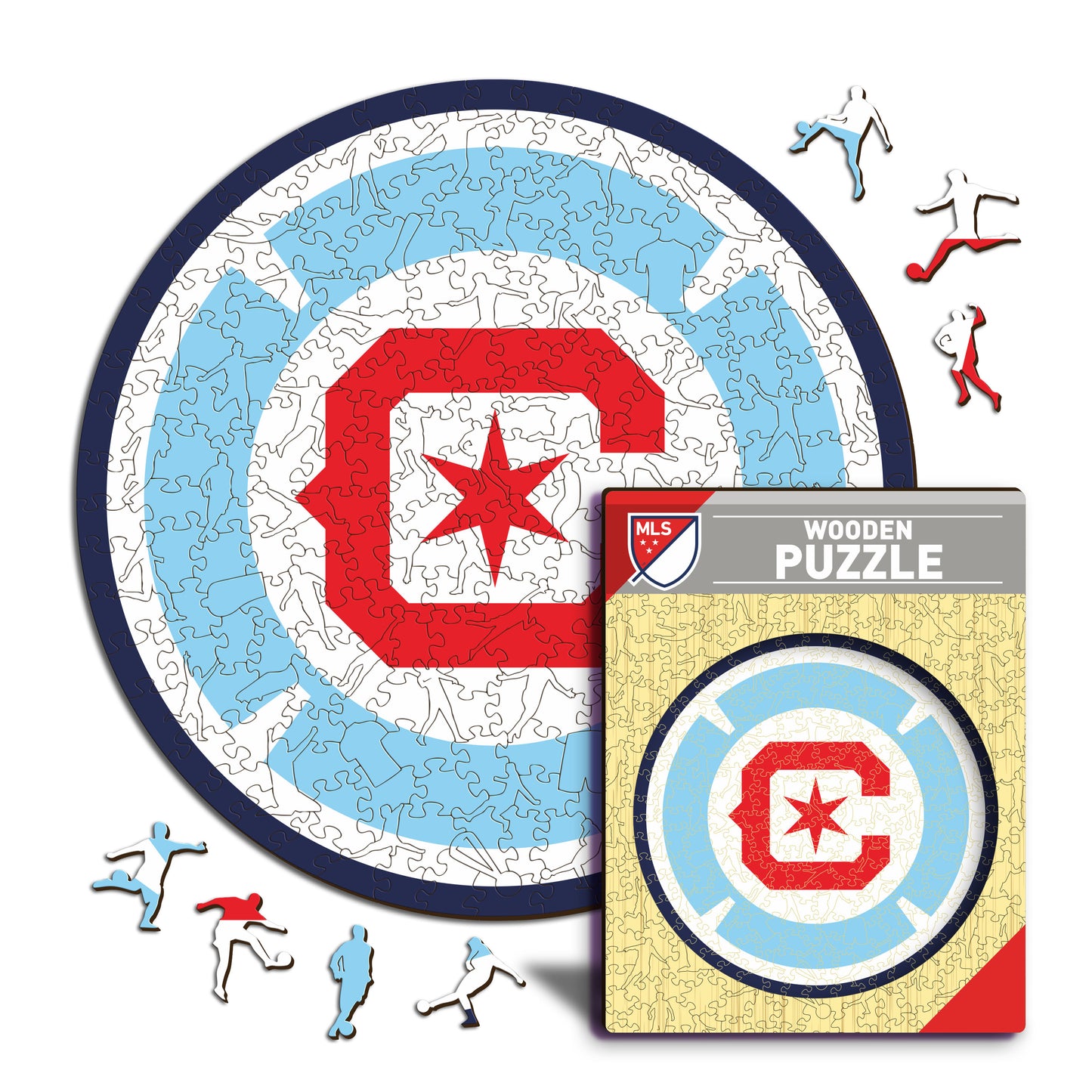 Chicago Fire® Escudo - Rompecabezas de Madera