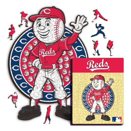 Cincinnati Reds™ Mascota - Rompecabezas de Madera