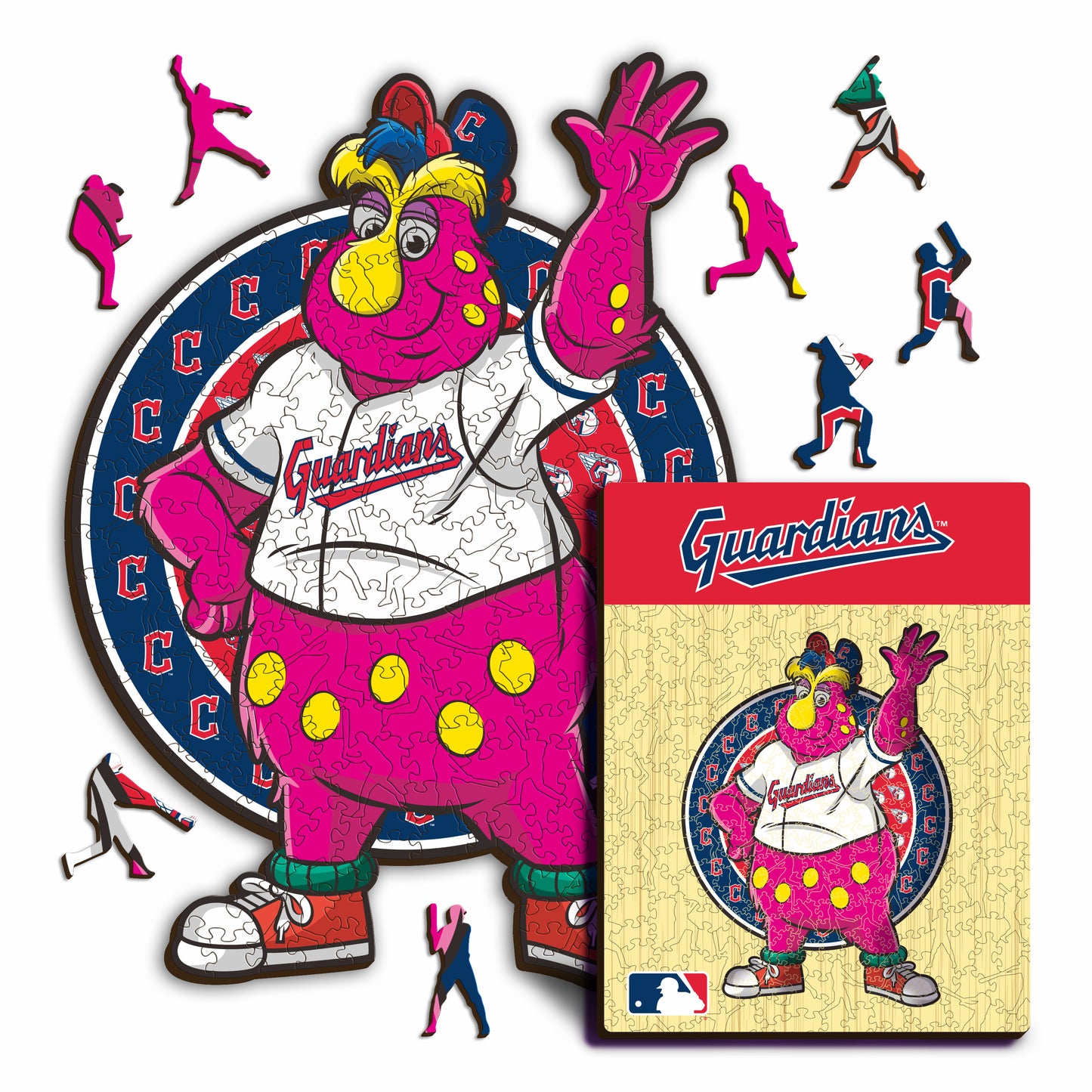 Cleveland Guardians™ Mascota - Rompecabezas de Madera
