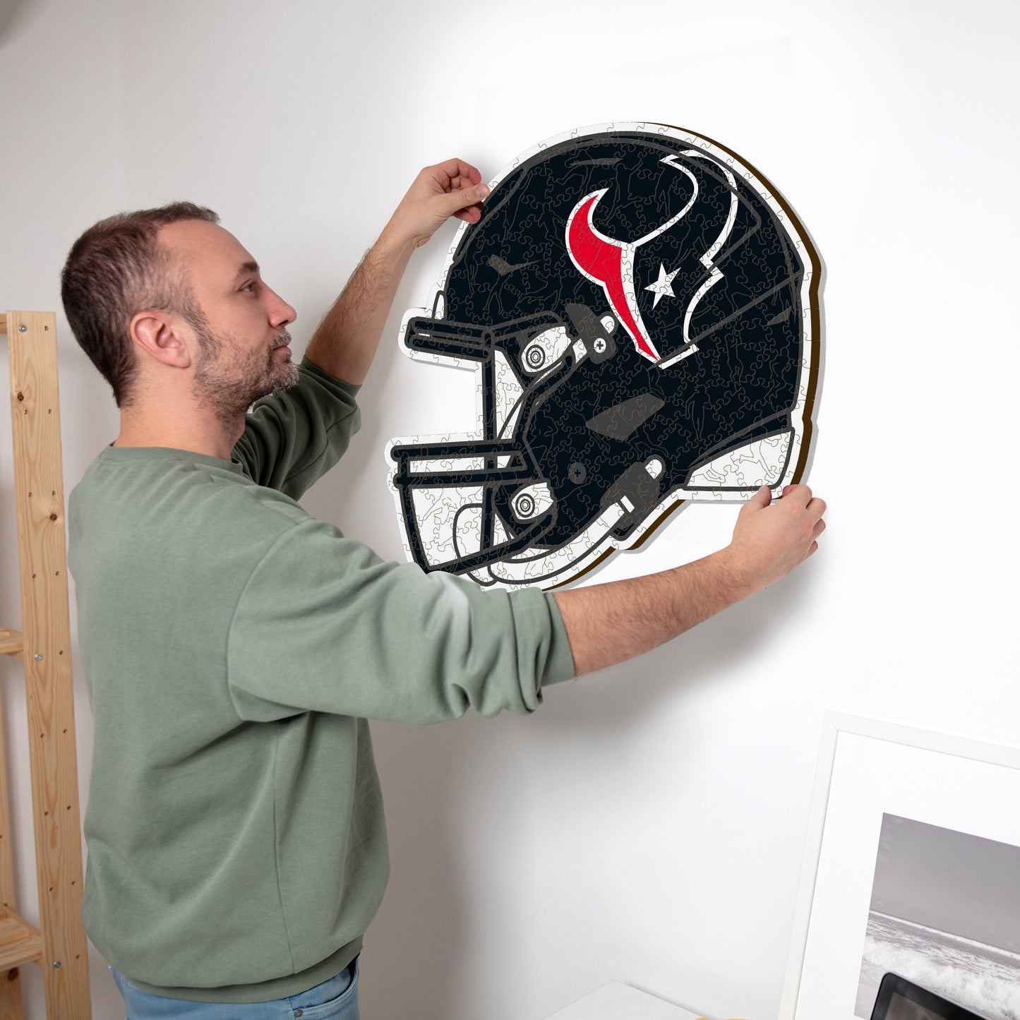 Houston Texans™ Casco - Rompecabezas de Madera