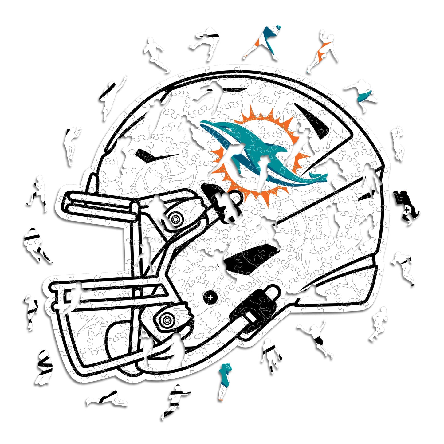 Miami Dolphins™ Casco - Rompecabezas de Madera