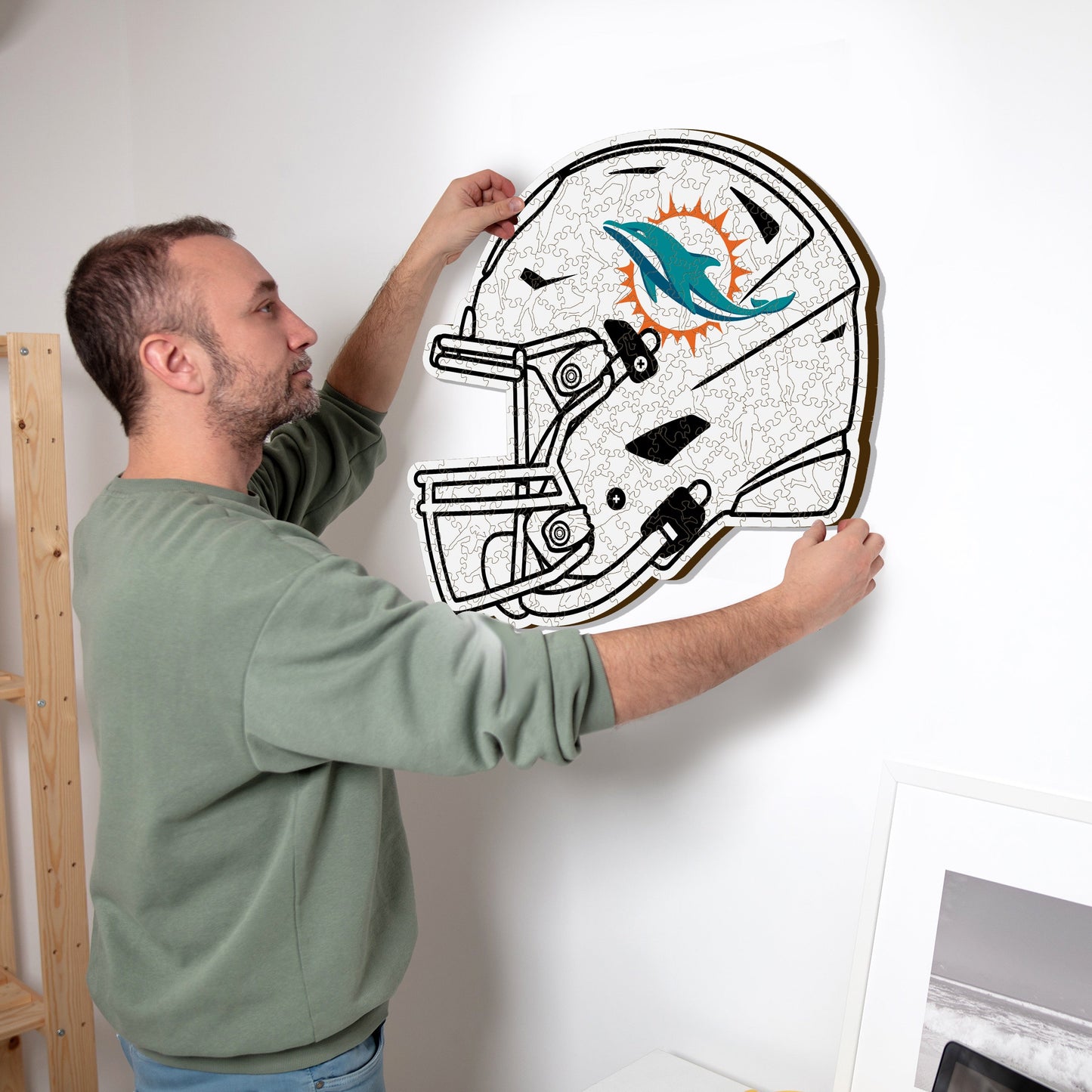 Miami Dolphins™ Casco - Rompecabezas de Madera
