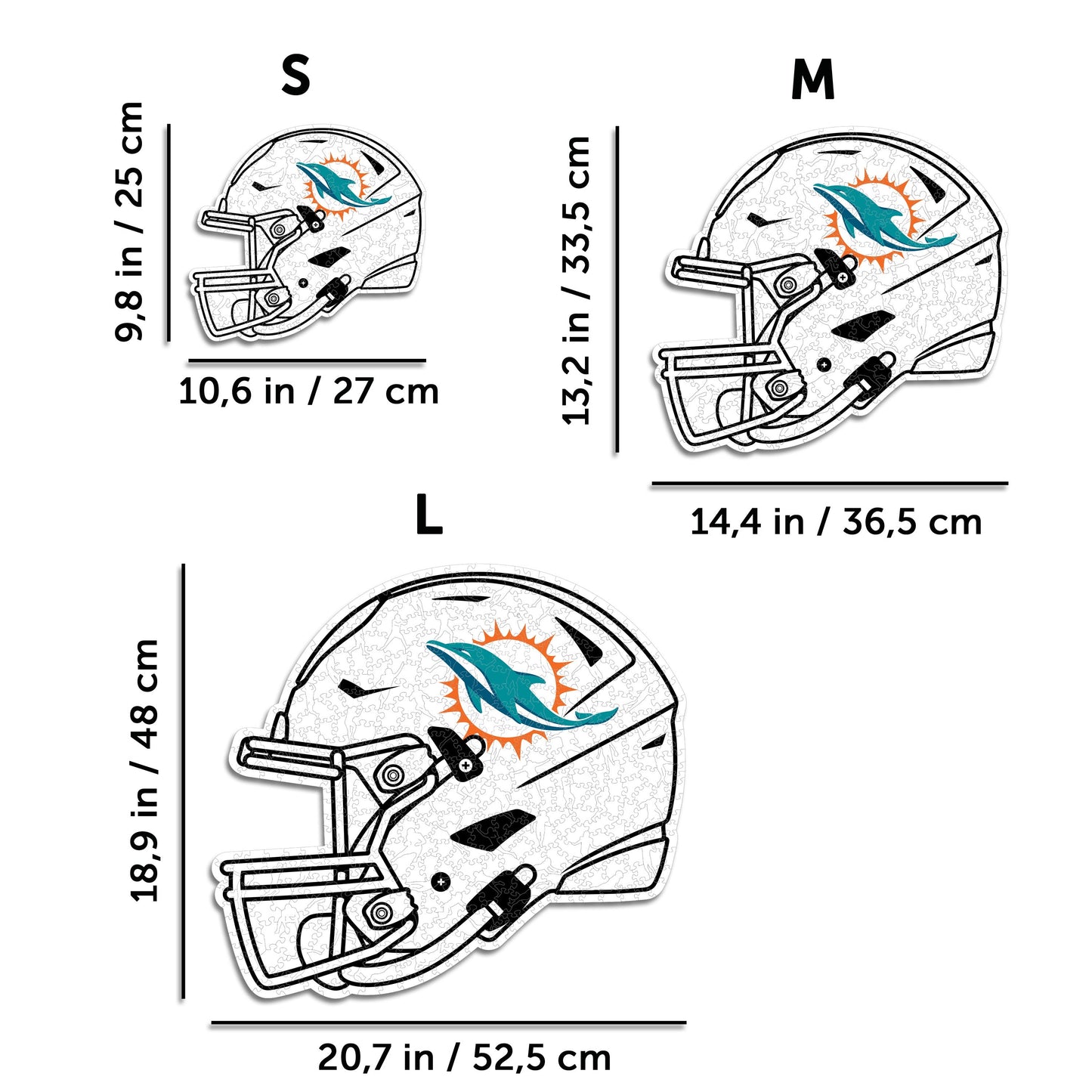 Miami Dolphins™ Casco - Rompecabezas de Madera
