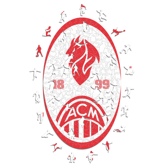 AC Milan® Retro Escudo - Rompecabezas de Madera