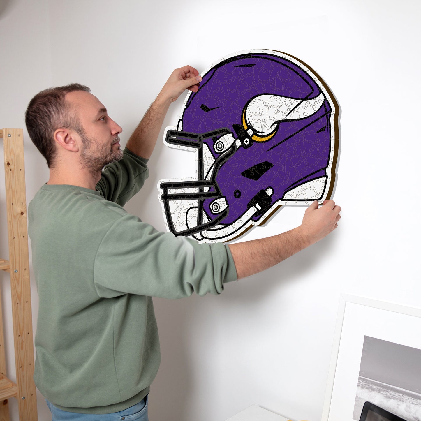 Minnesota Vikings™ Casco - Rompecabezas de Madera