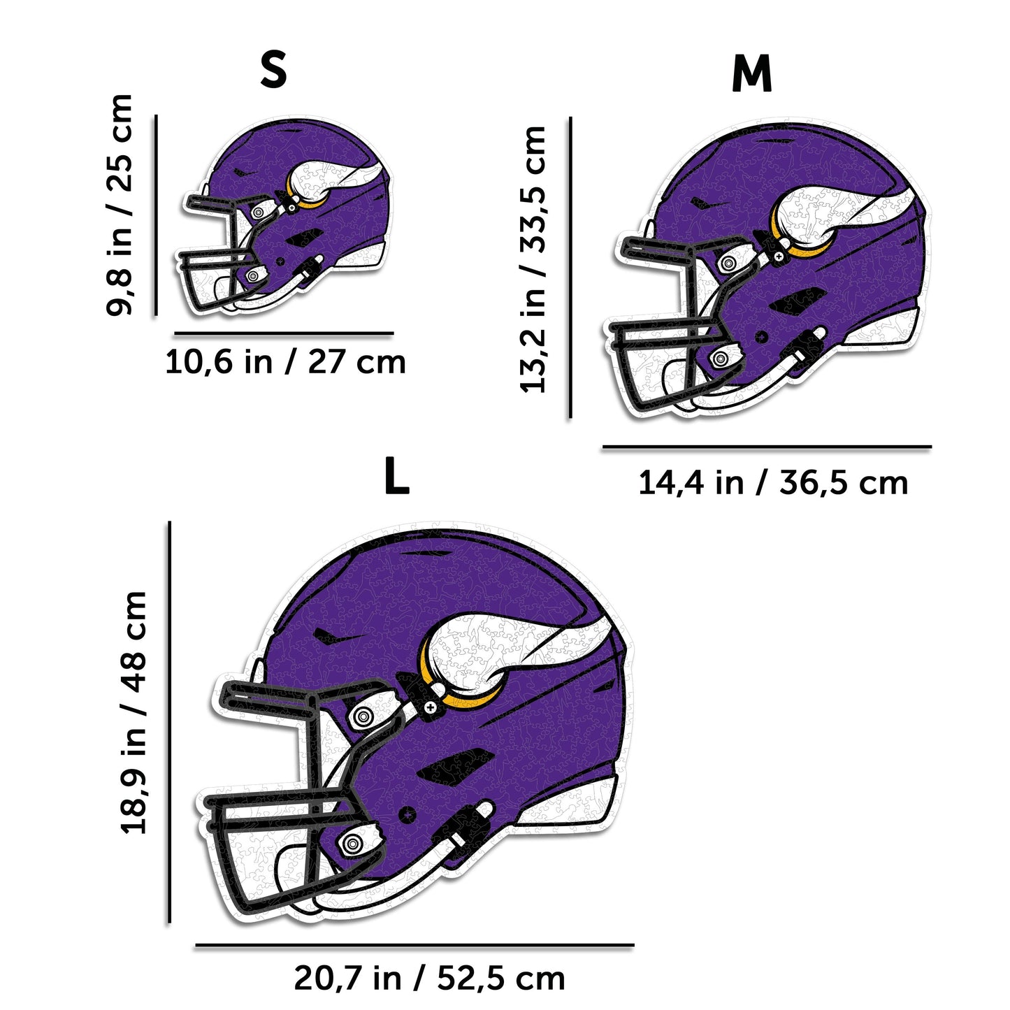 Minnesota Vikings™ Casco - Rompecabezas de Madera