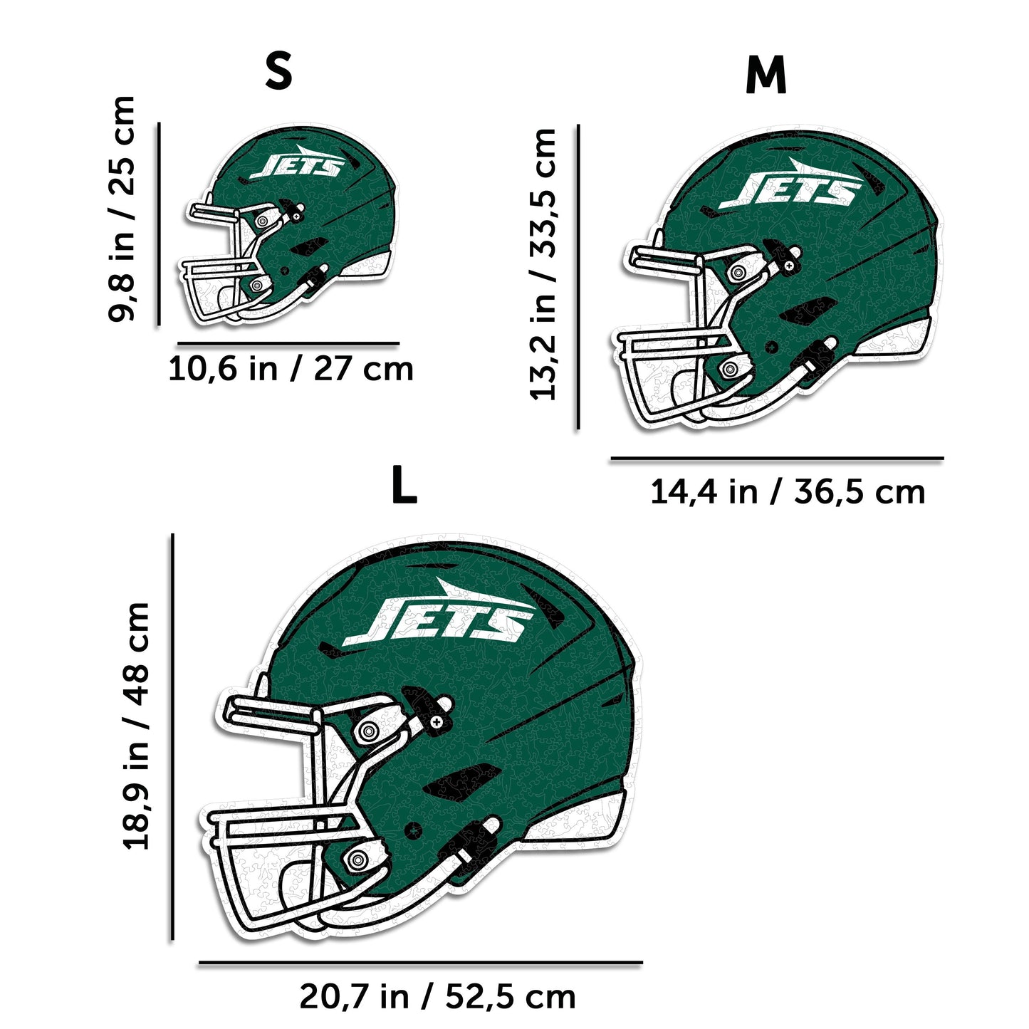 New York Jets™ Casco - Rompecabezas de Madera