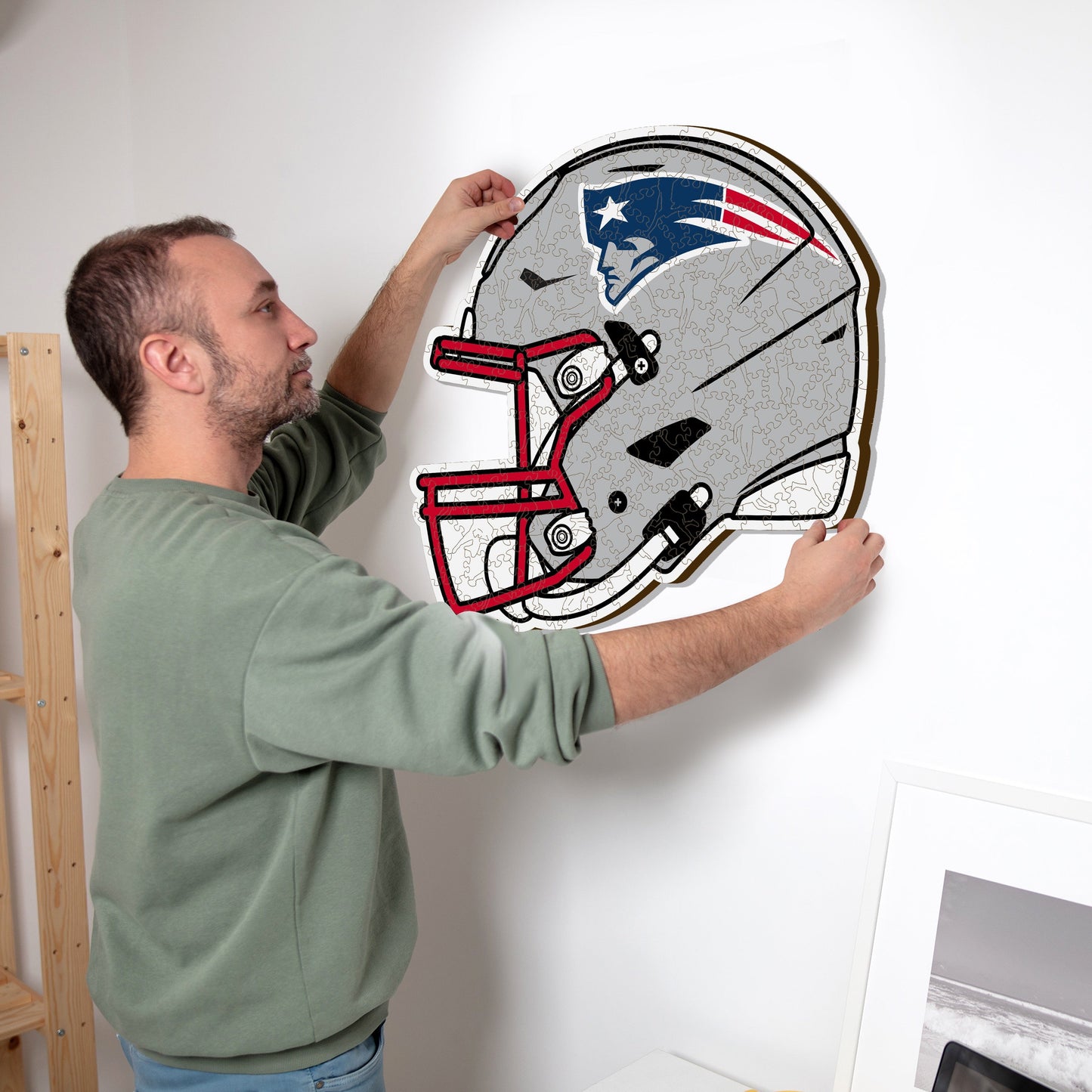 New England Patriots™ Casco - Rompecabezas de Madera