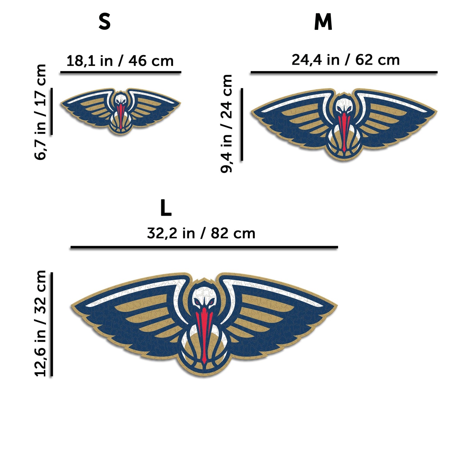 New Orleans Pelicans™ - Rompecabezas de Madera