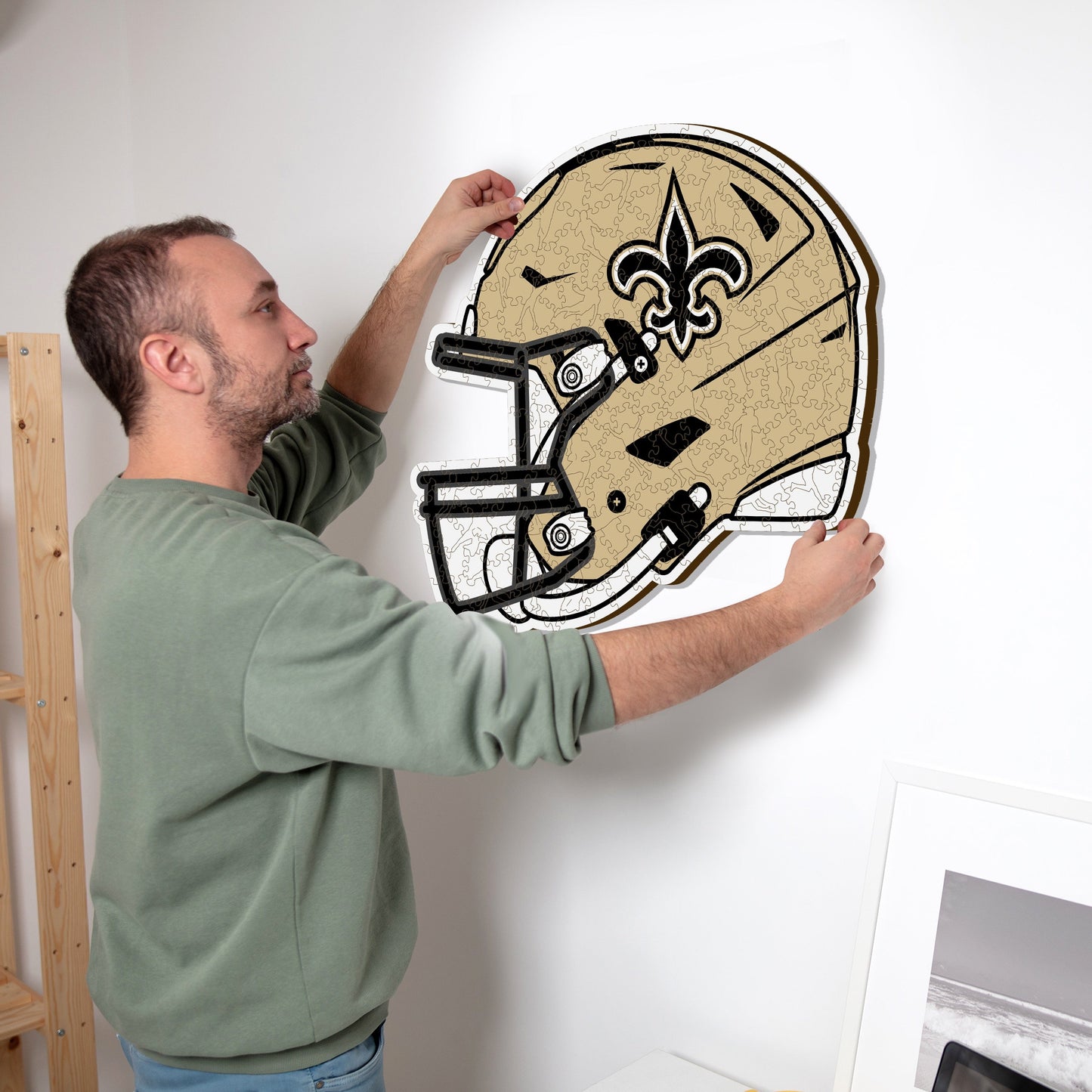 New Orleans Saints™ Casco - Rompecabezas de Madera