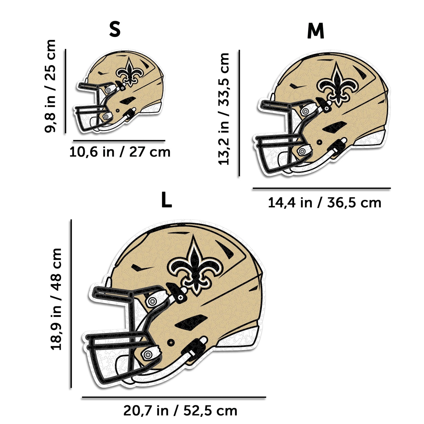 New Orleans Saints™ Casco - Rompecabezas de Madera