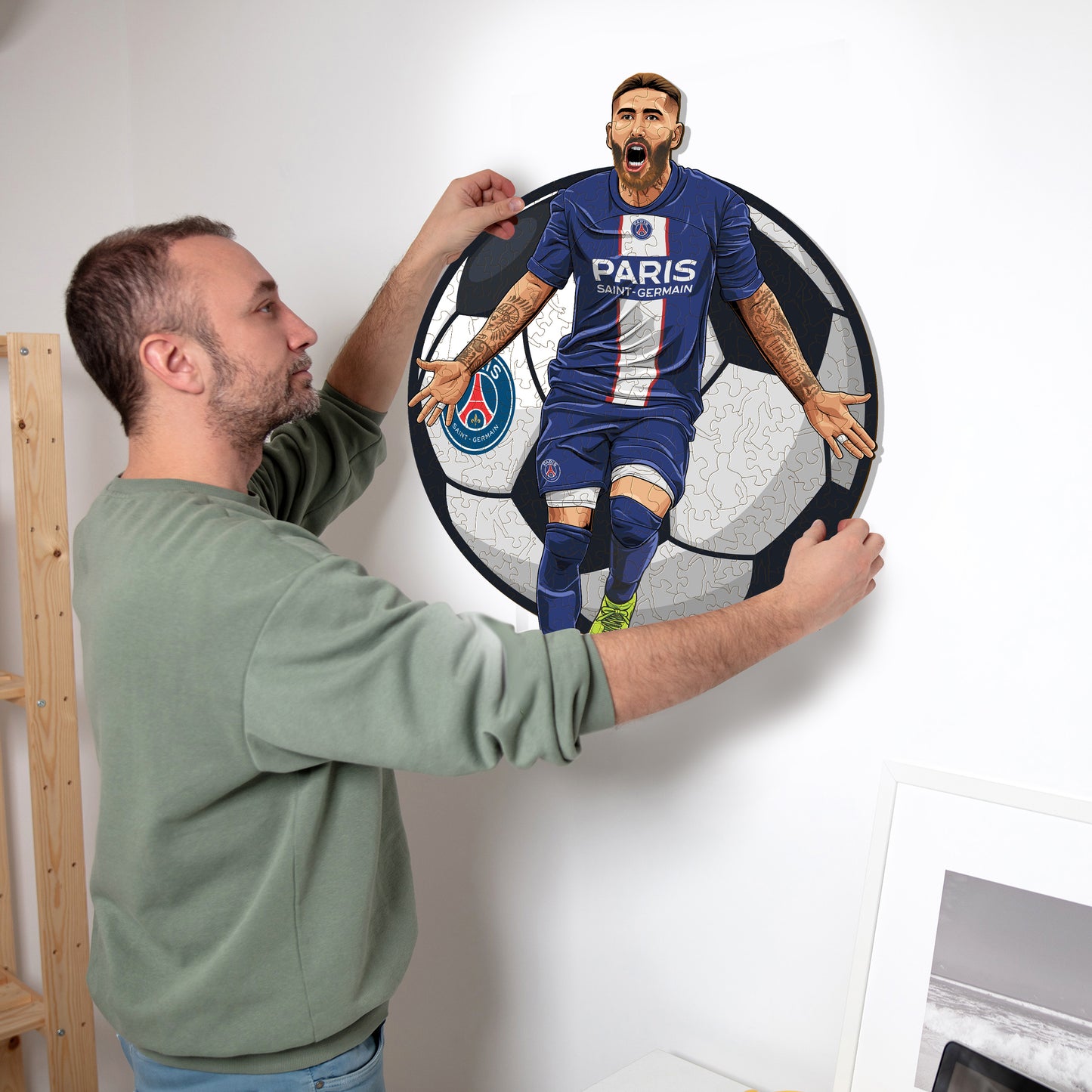 Sergio Ramos - Rompecabezas de Madera