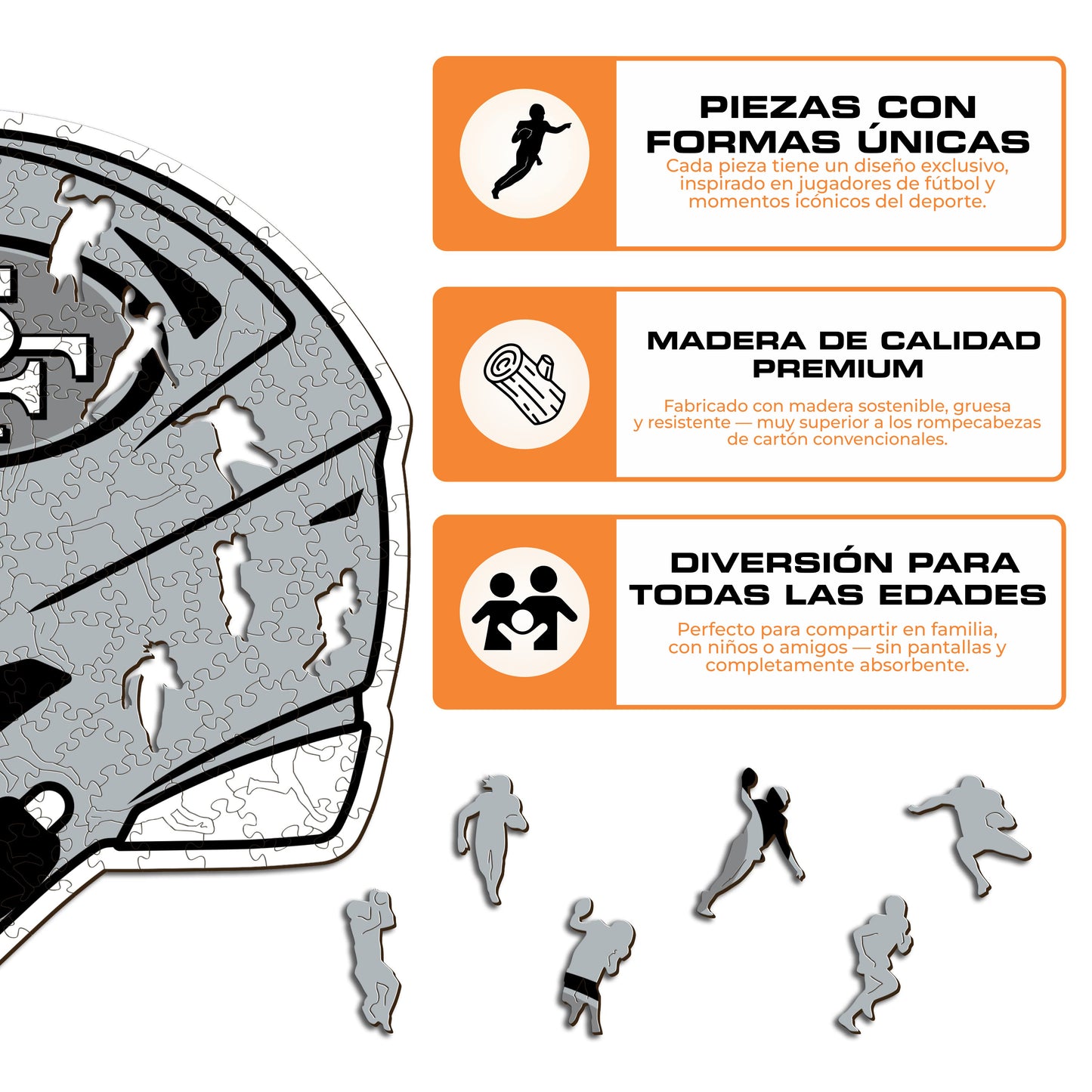 San Francisco 49ers™ Casco - Rompecabezas de Madera