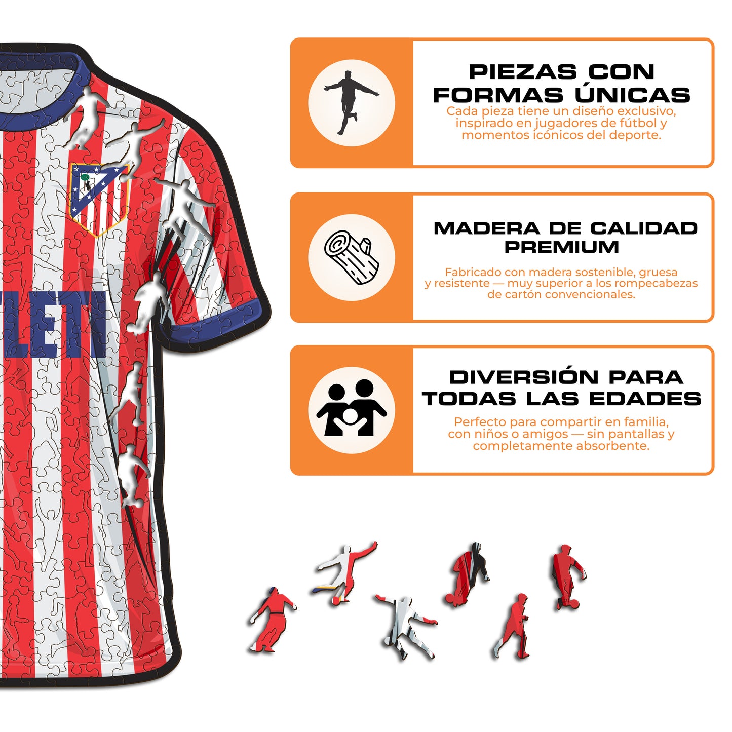 Atlético de Madrid® Jersey - Rompecabezas de Madera