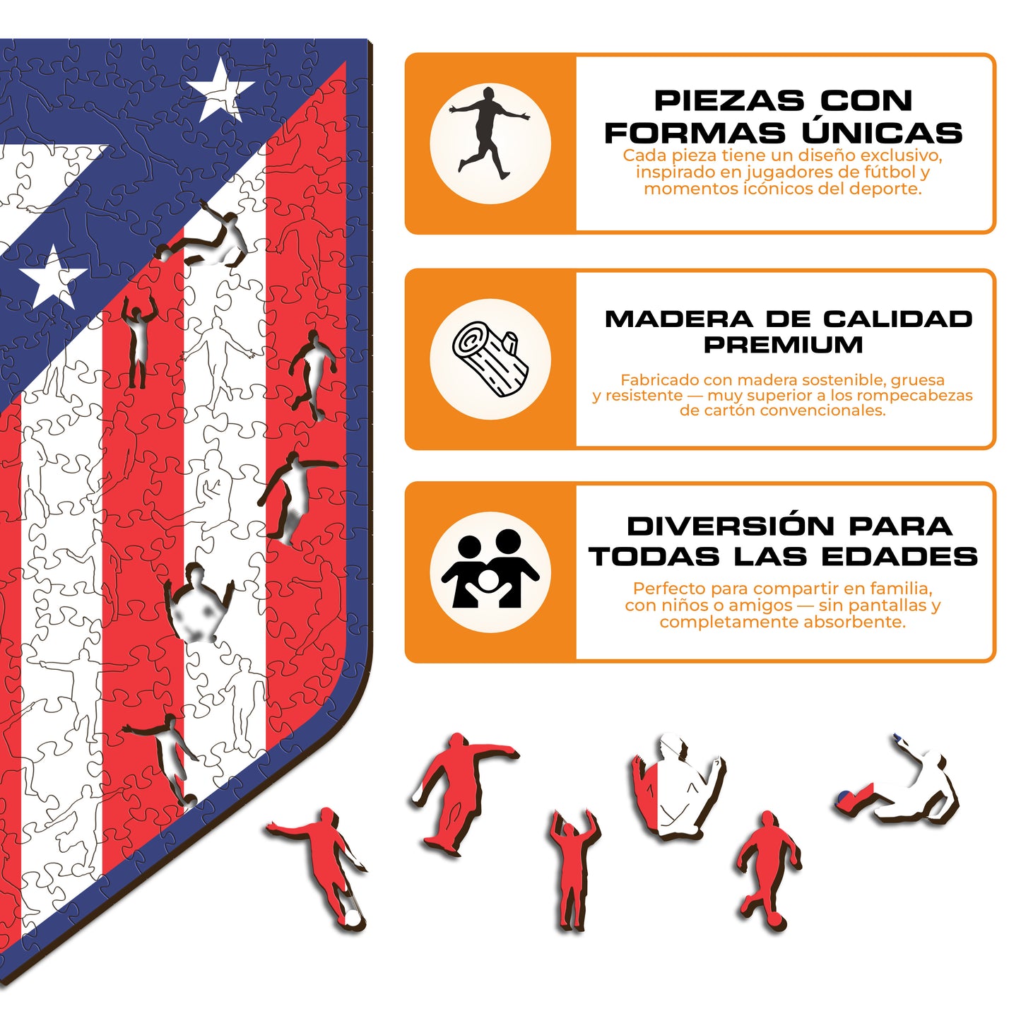 Atlético de Madrid® Escudo - Rompecabezas de Madera