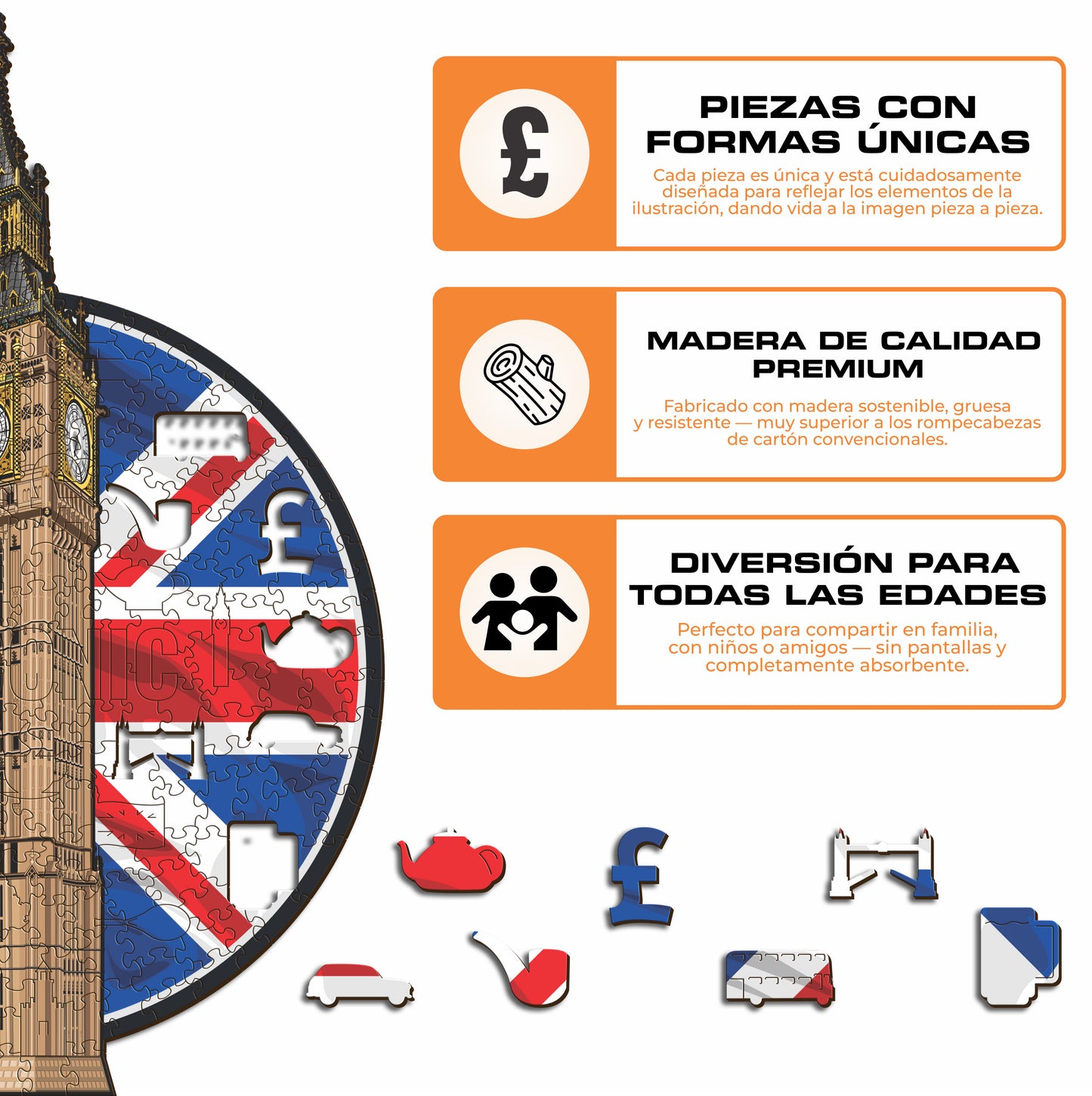 Big Ben - Rompecabezas de Madera