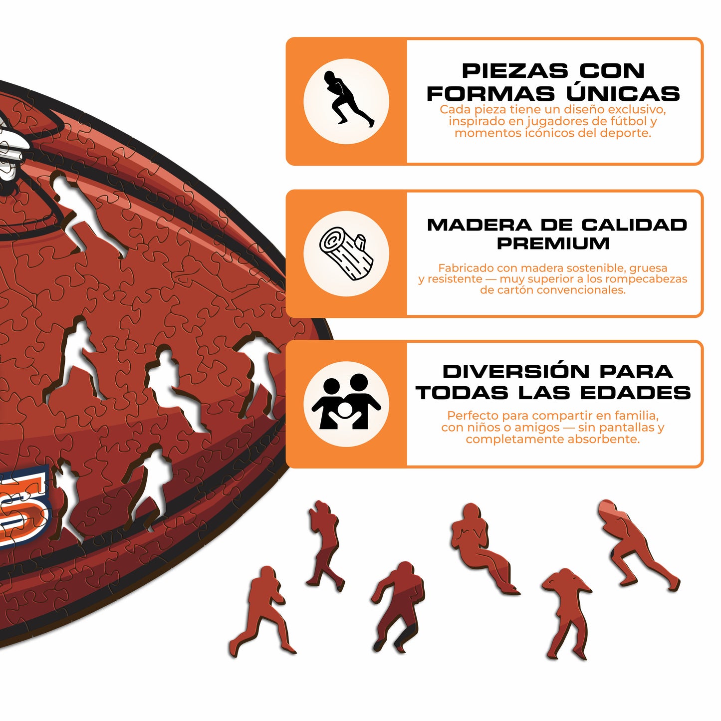 Denver Broncos™ - Rompecabezas de Madera