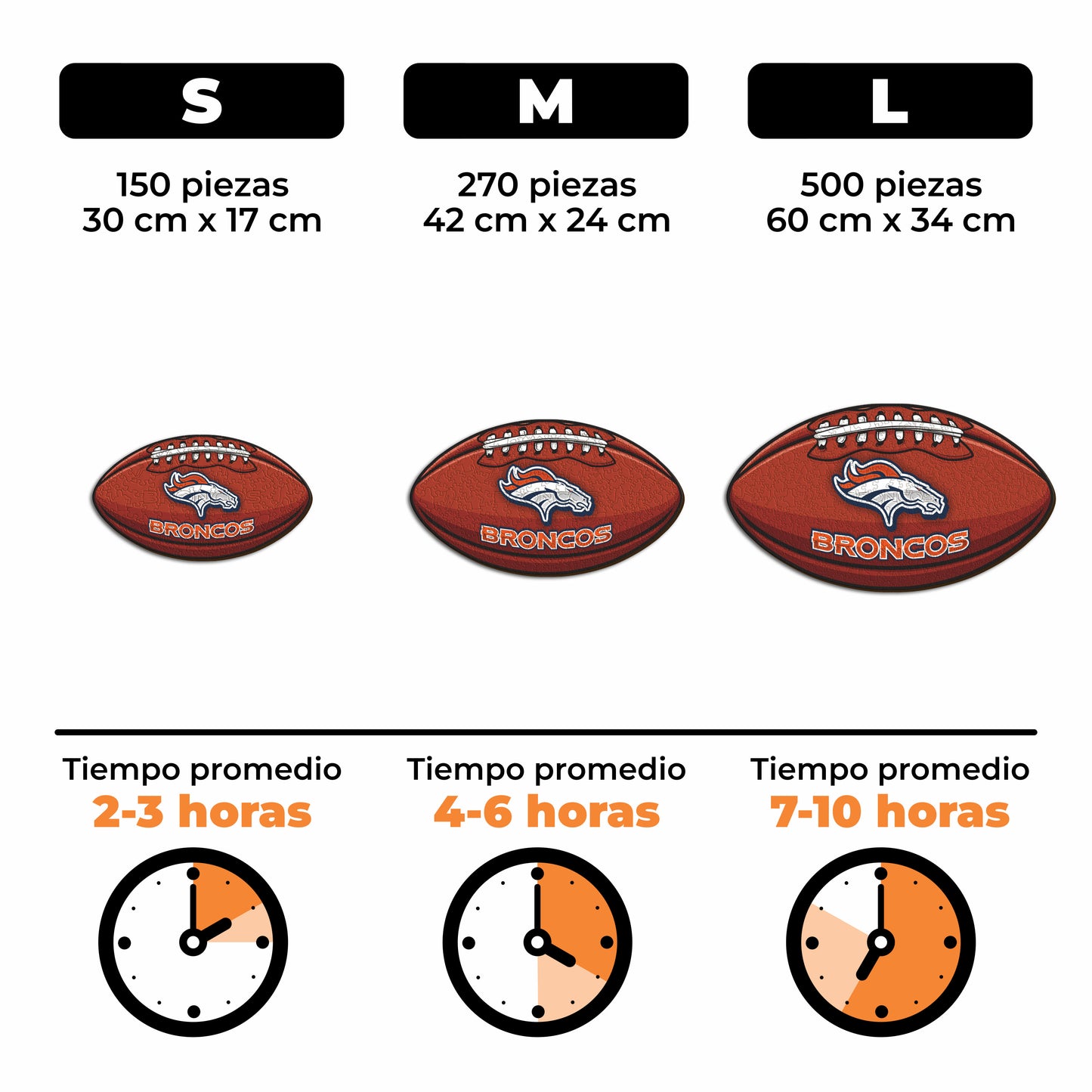 Denver Broncos™ - Rompecabezas de Madera