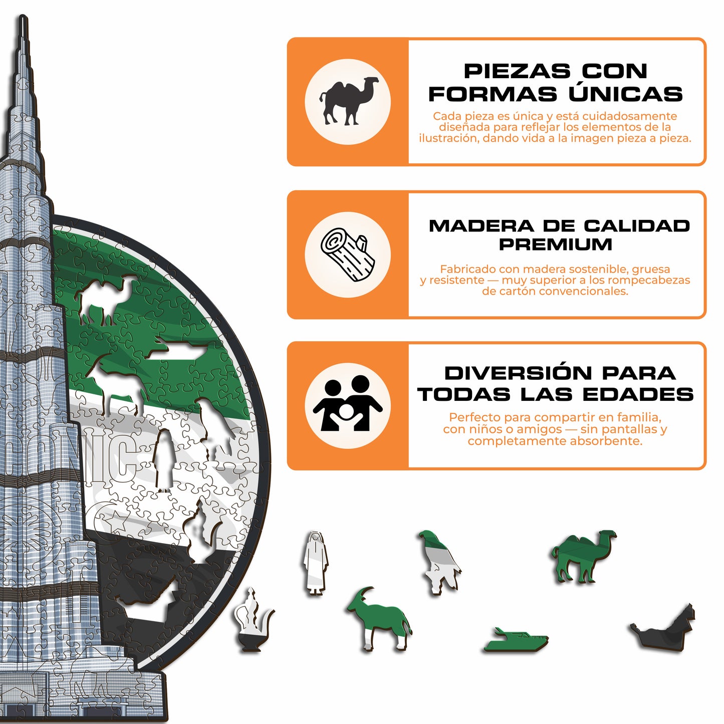 Burj Khalifa - Rompecabezas de Madera