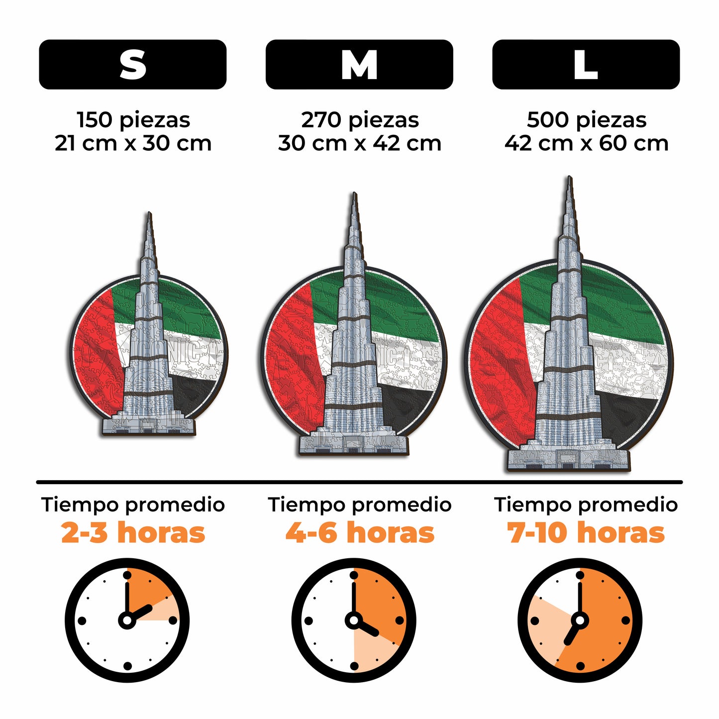 Burj Khalifa - Rompecabezas de Madera
