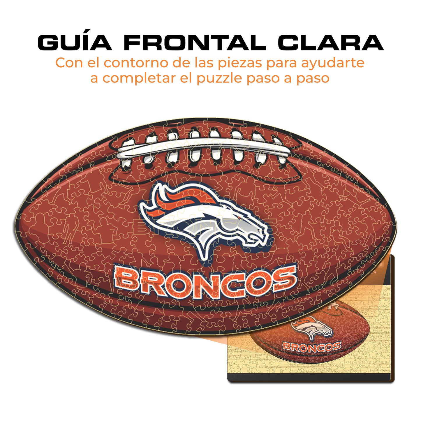 Denver Broncos™ - Rompecabezas de Madera