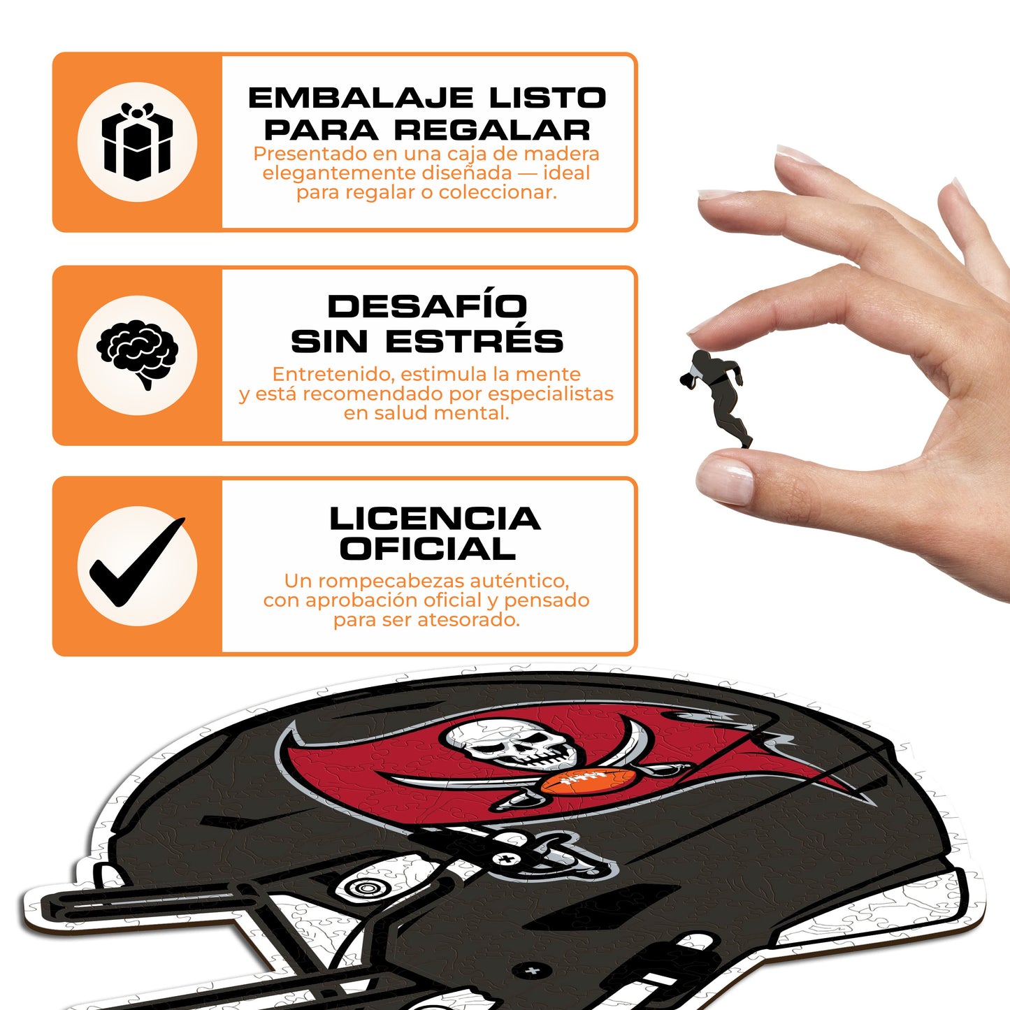 Tampa Bay Buccaneers™ Casco - Rompecabezas de Madera