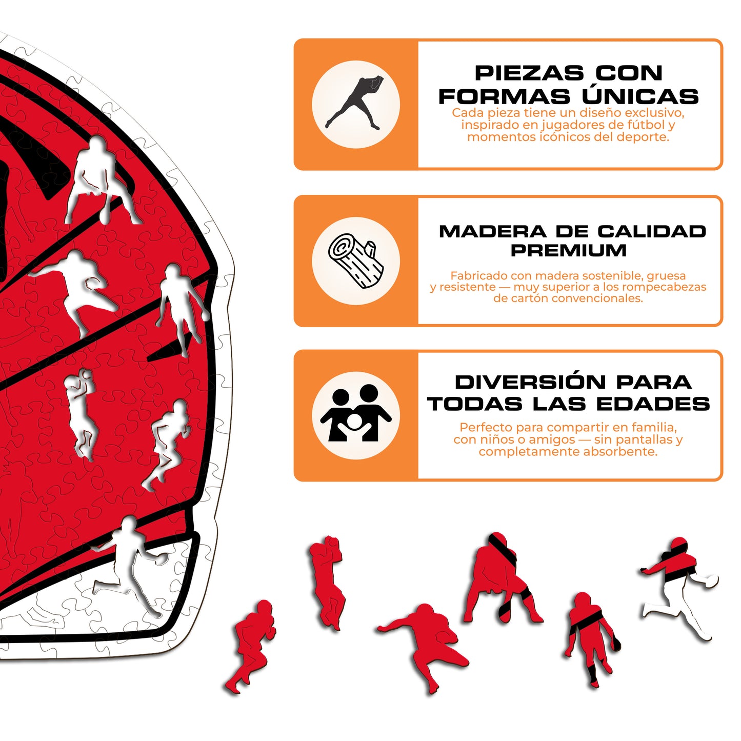Kansas City Chiefs™ Casco - Rompecabezas de Madera