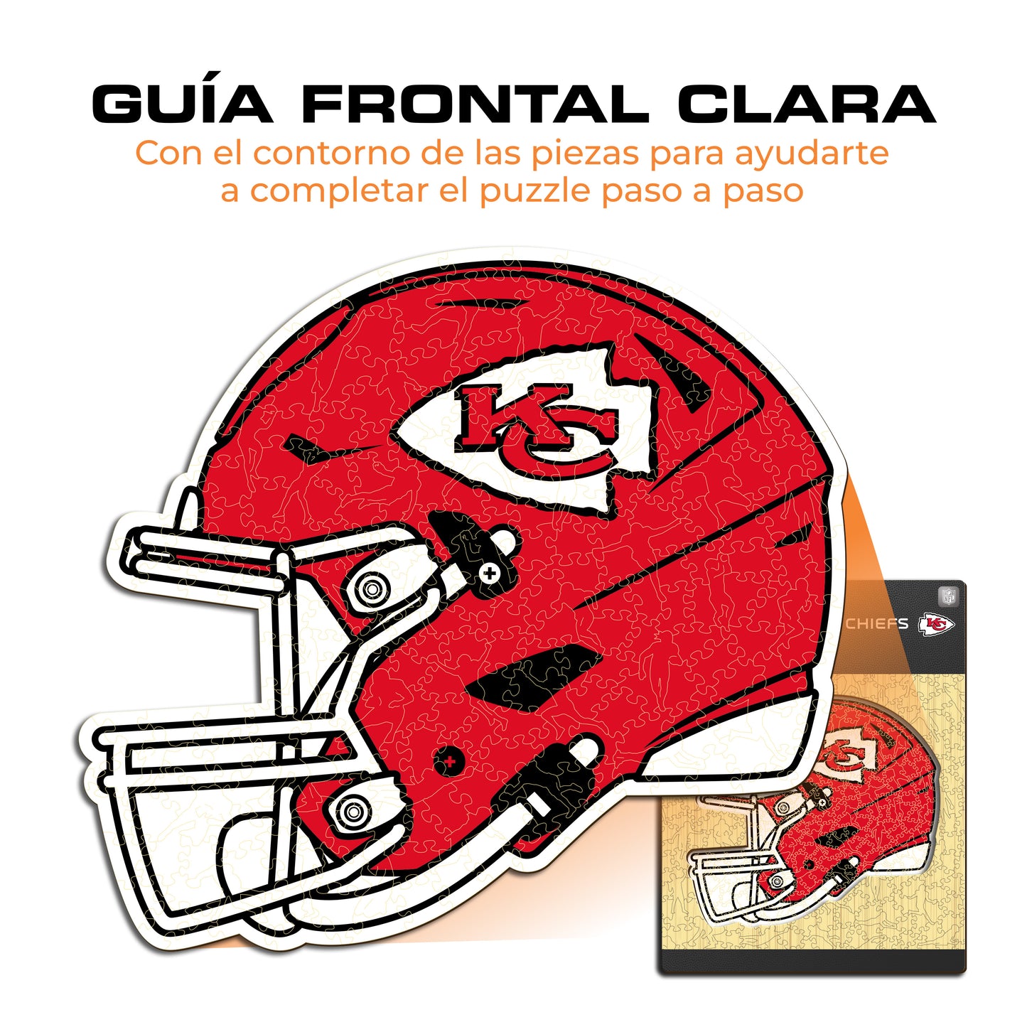 Kansas City Chiefs™ Casco - Rompecabezas de Madera