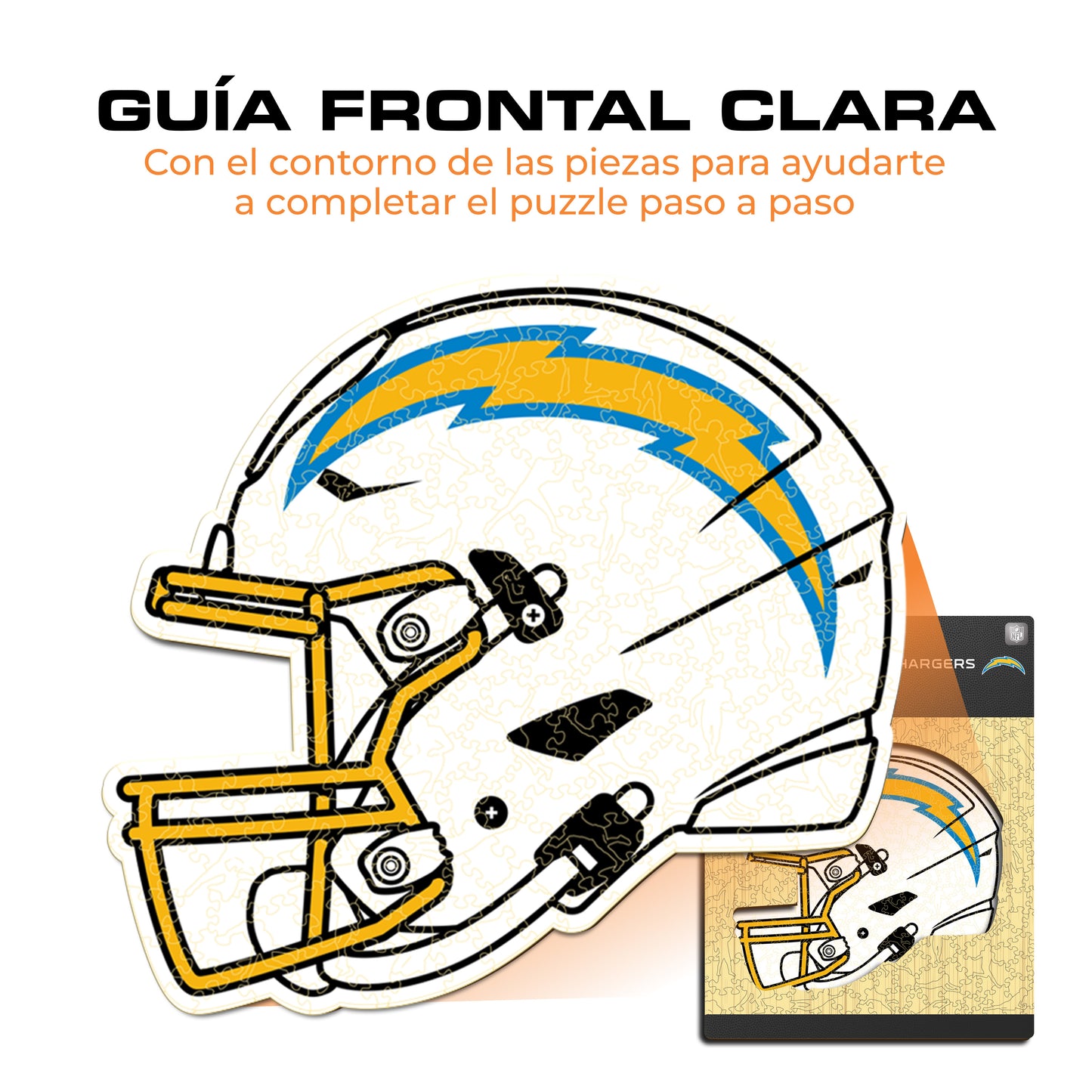 Los Angeles Chargers™ Casco - Rompecabezas de Madera