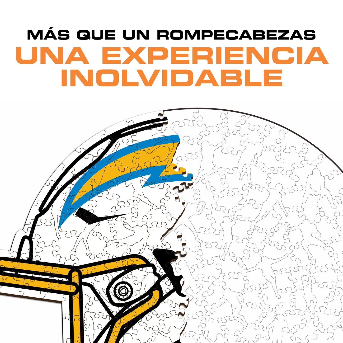 Los Angeles Chargers™ Casco - Rompecabezas de Madera