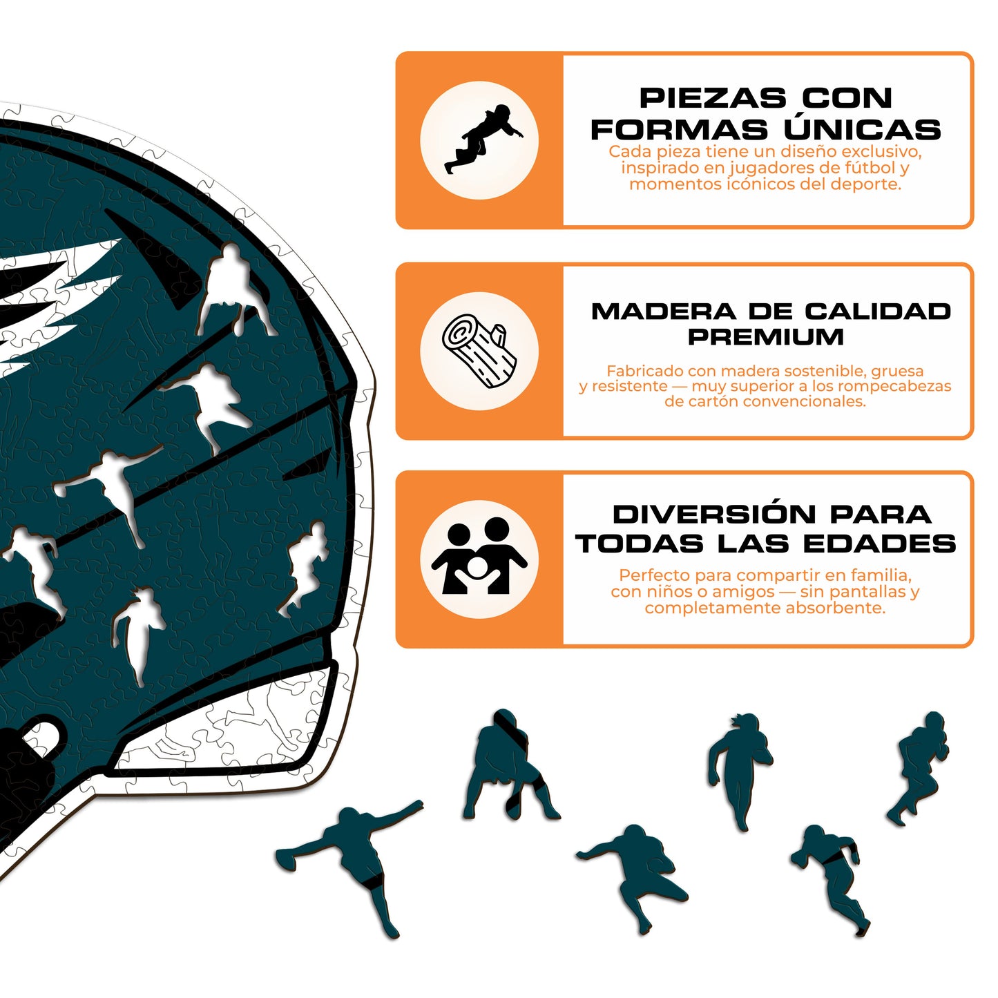 Philadelphia Eagles™ Casco - Rompecabezas de Madera