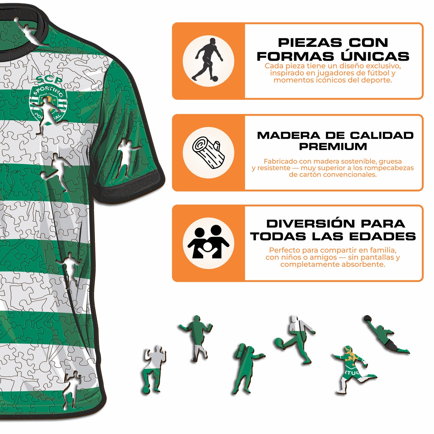 Sporting CP® jersey - Rompecabezas de Madera