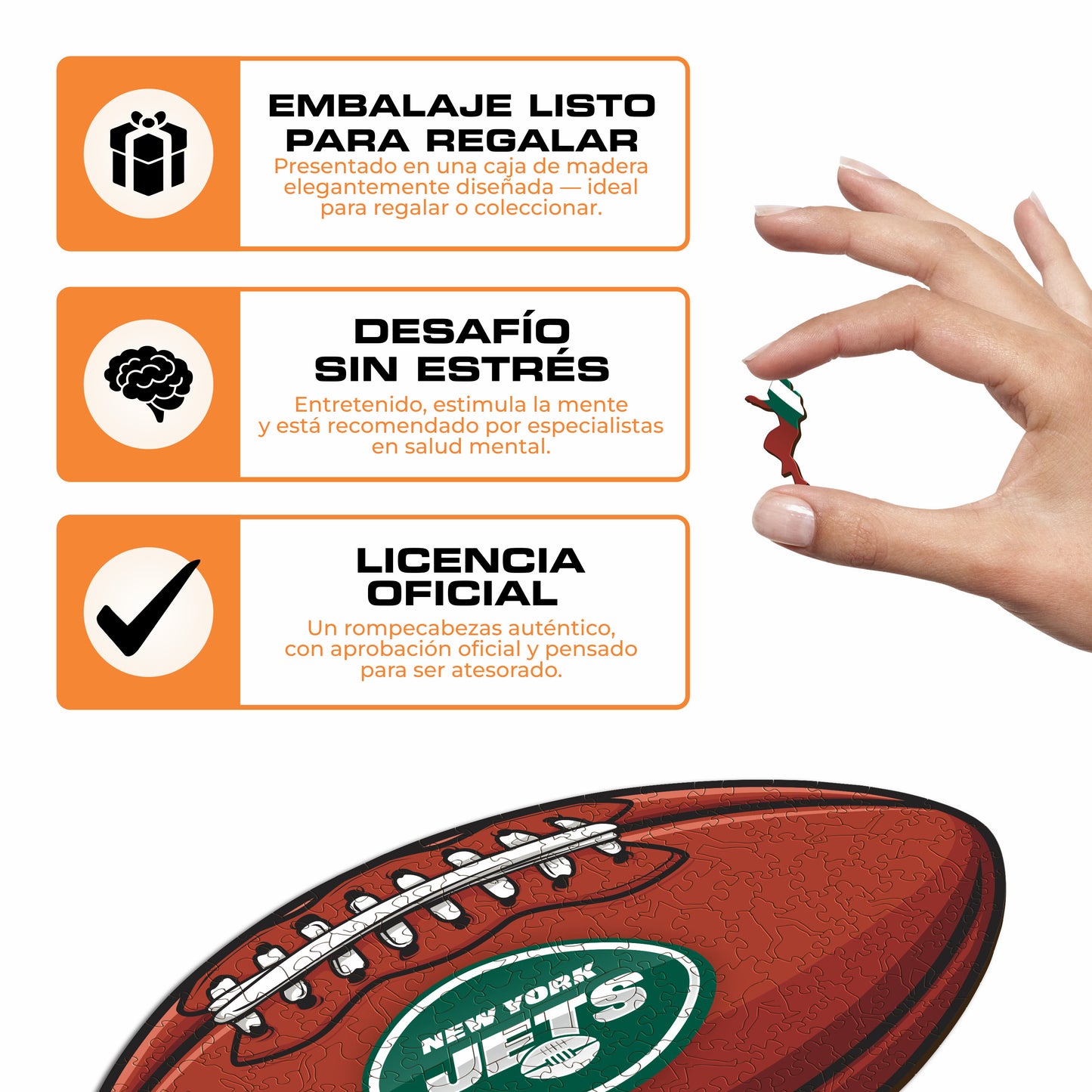 New York Jets™ - Rompecabezas de Madera