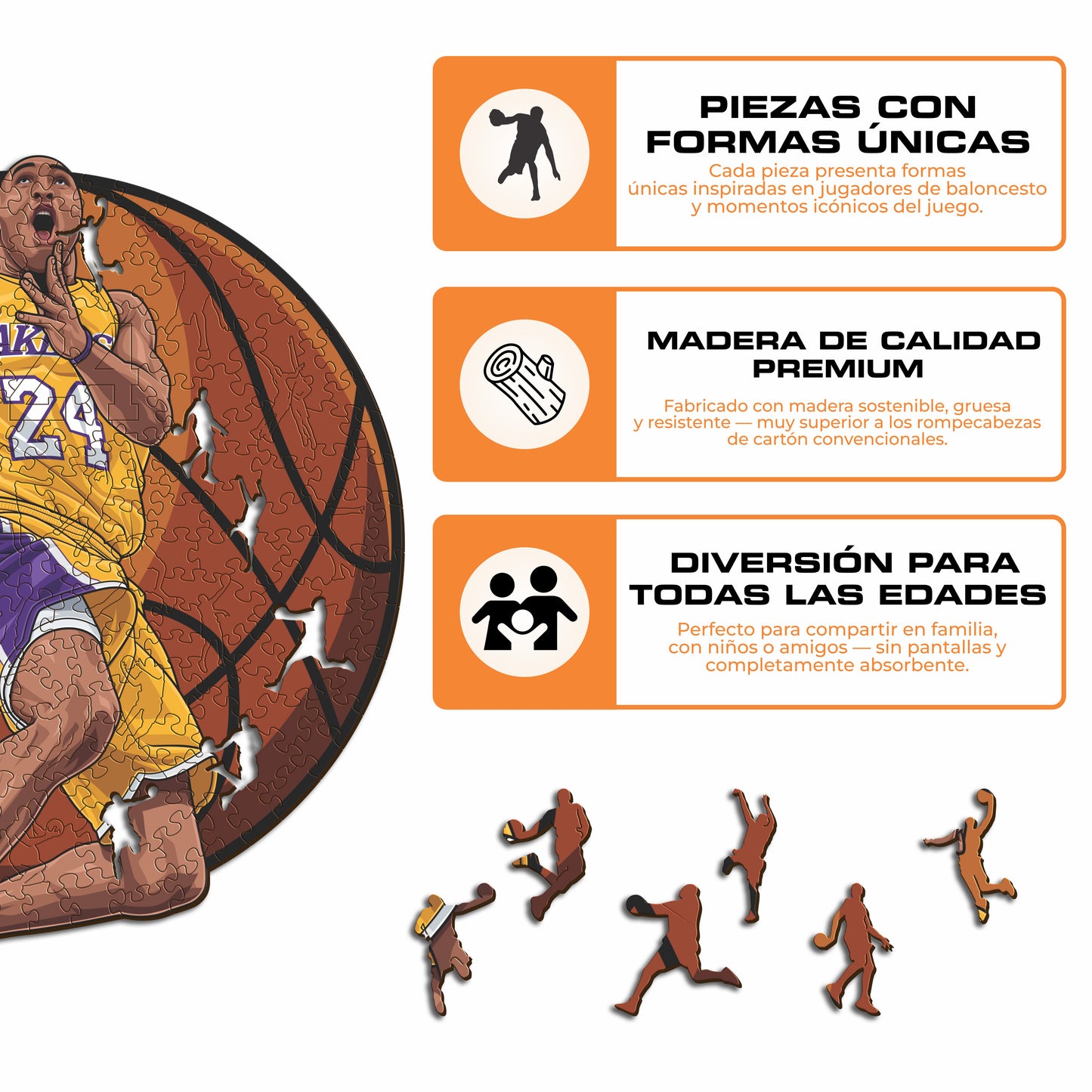 Kobe Bryant - Rompecabezas de Madera