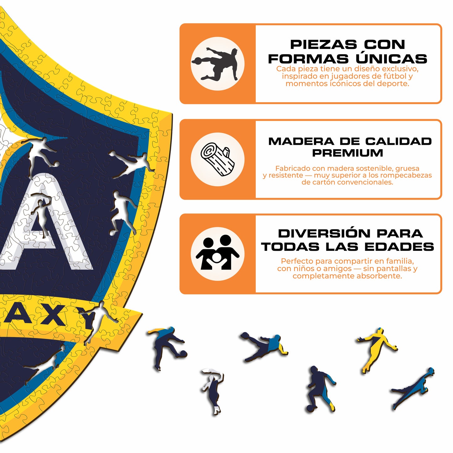 LA Galaxy® Escudo - Rompecabezas de Madera
