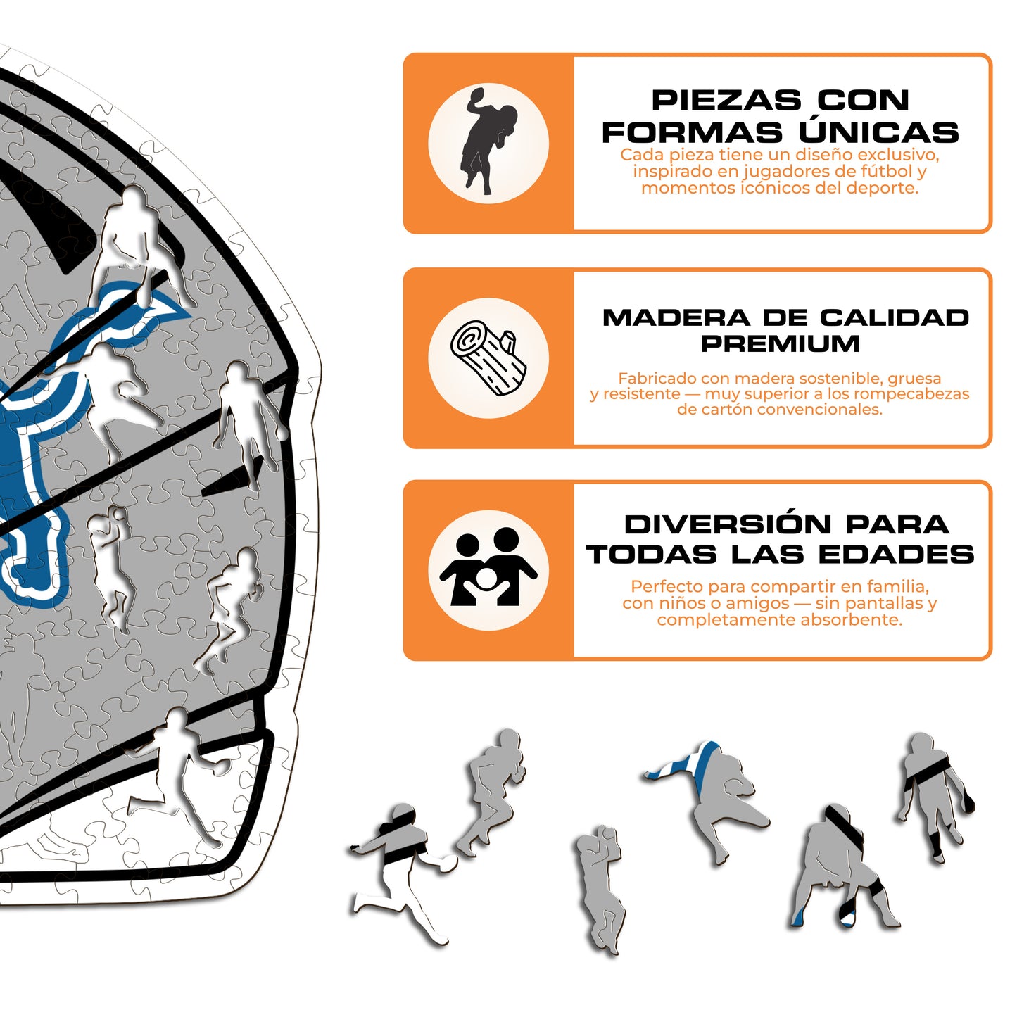 Detroit Lions™ Casco - Rompecabezas de Madera