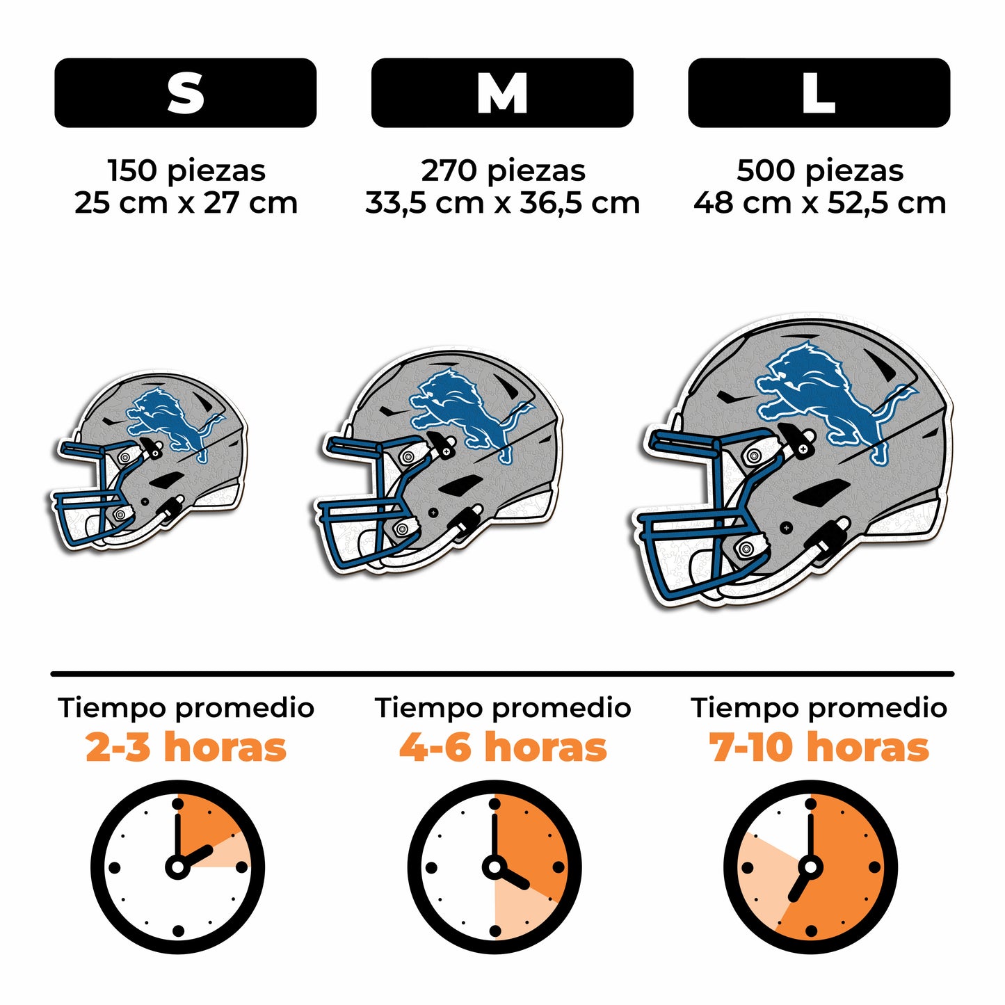 Detroit Lions™ Casco - Rompecabezas de Madera