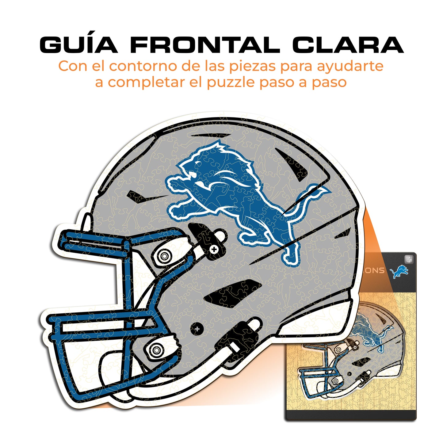 Detroit Lions™ Casco - Rompecabezas de Madera
