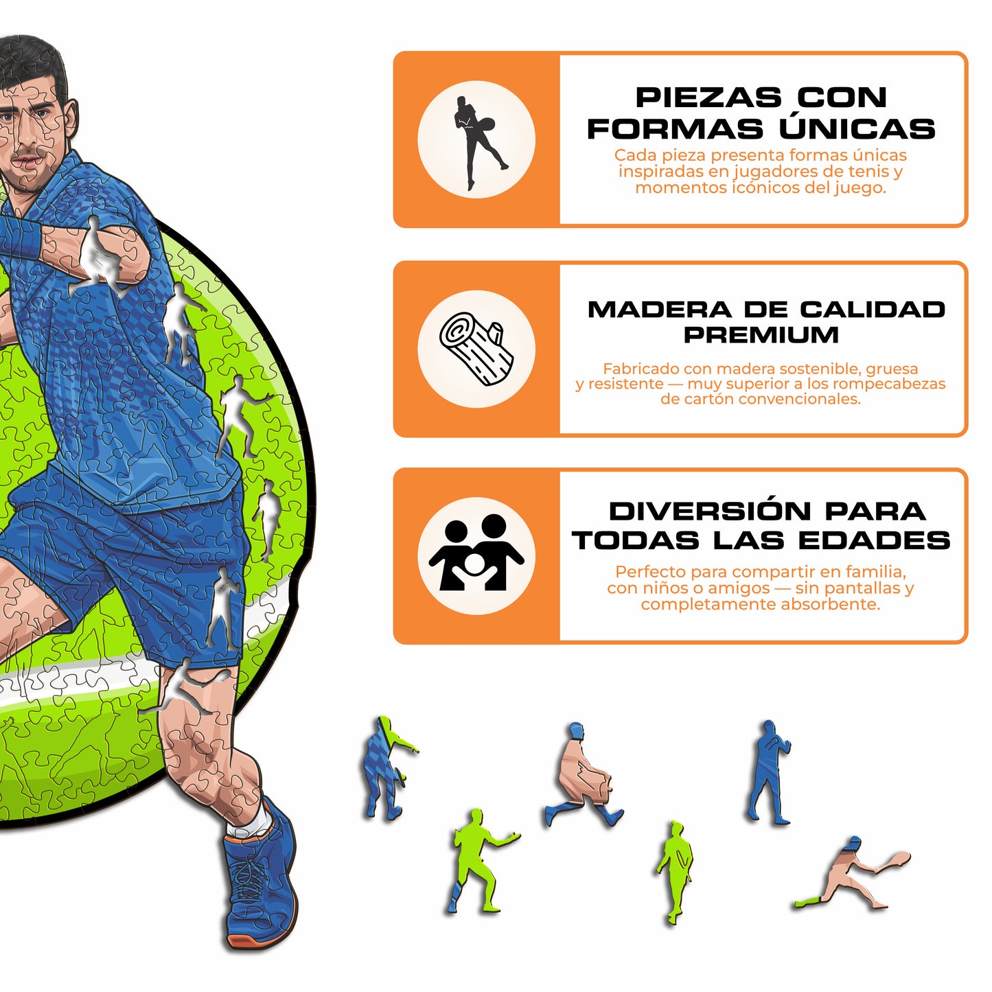 Novak Djokovic - Wooden Puzzle