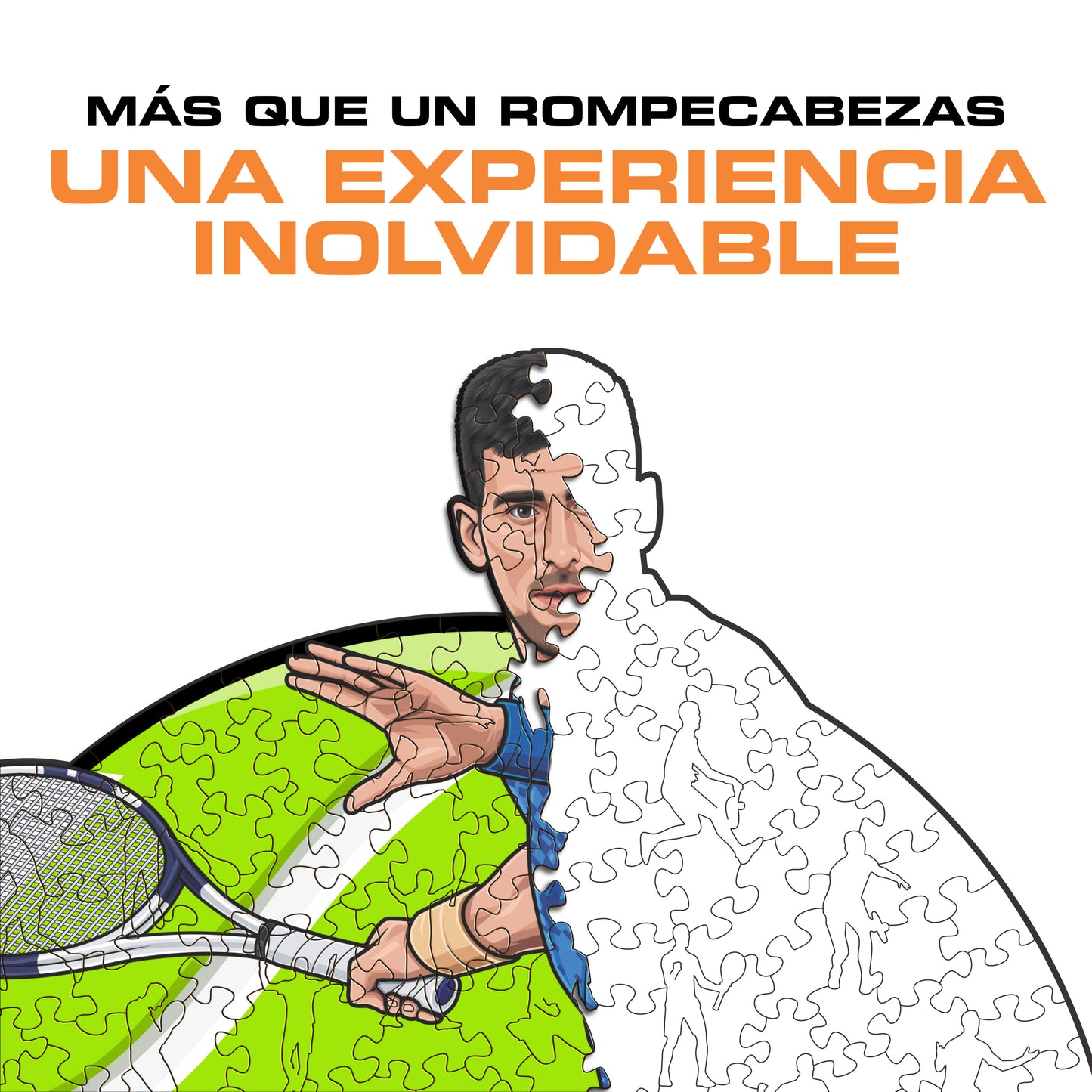 Novak Djokovic - Wooden Puzzle