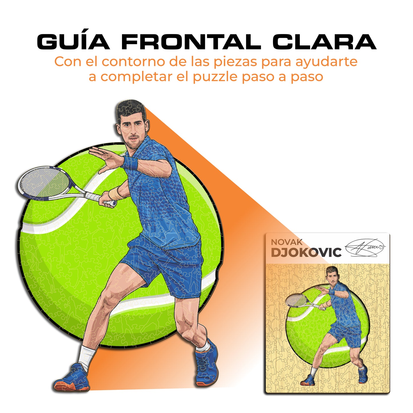 Novak Djokovic - Wooden Puzzle