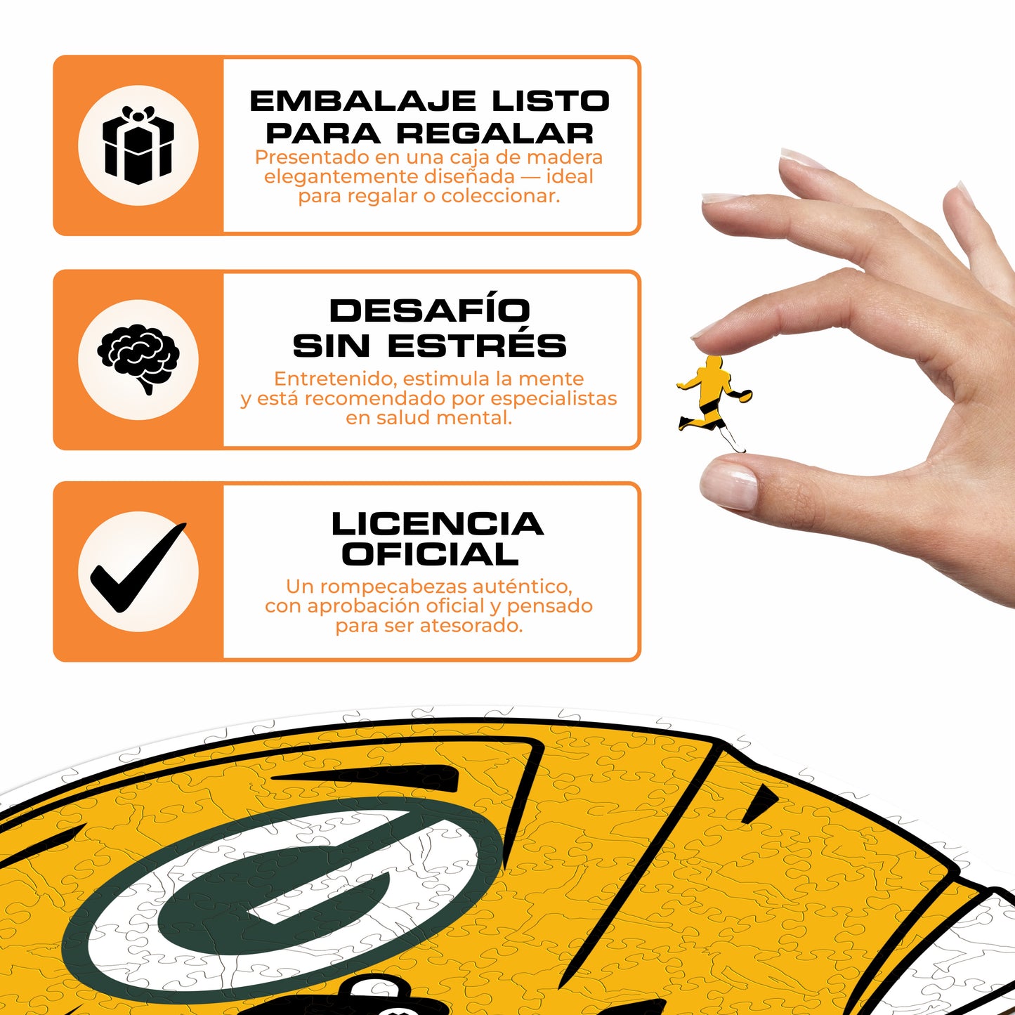 Green Bay Packers™ Casco - Rompecabezas de Madera