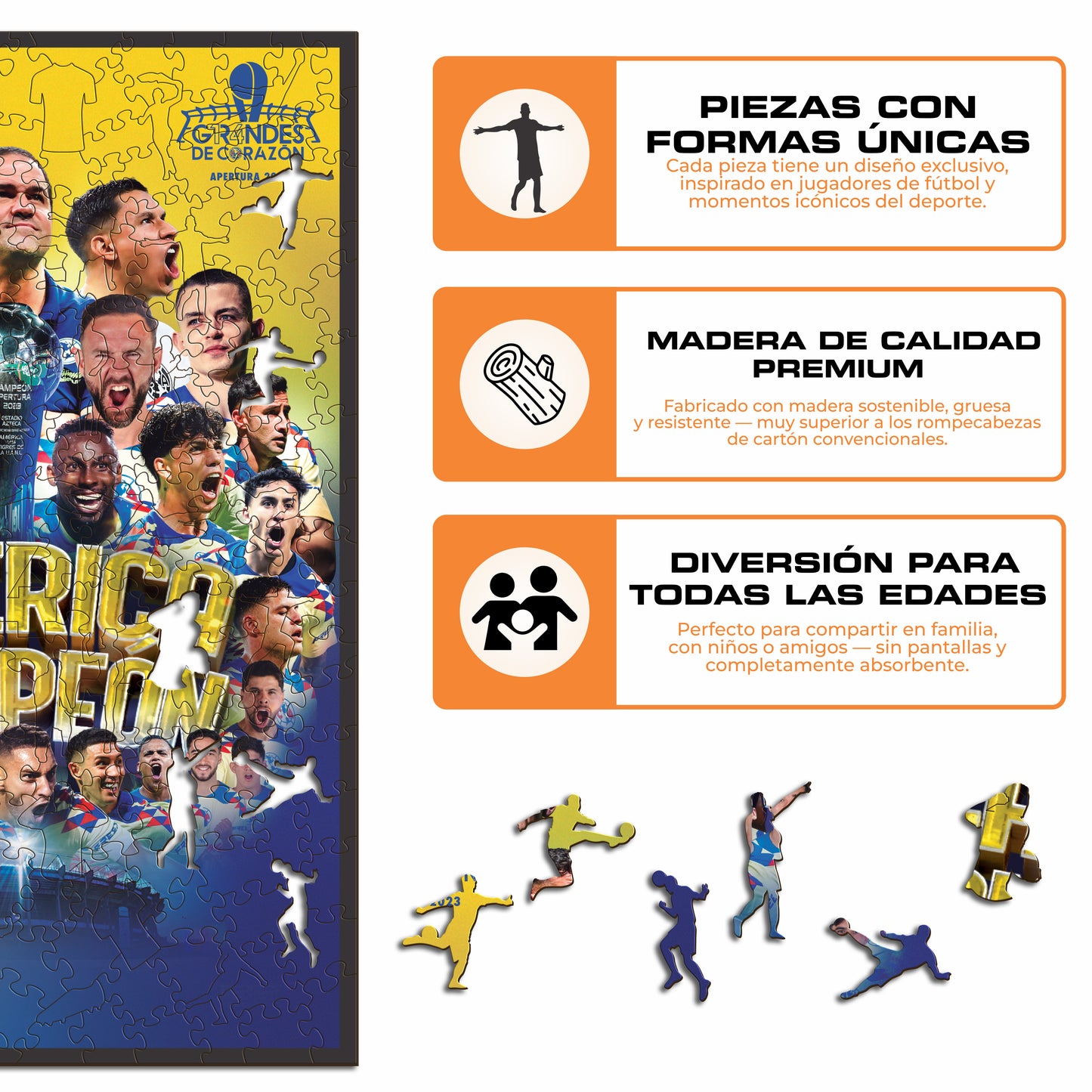 Club América® Campeón - Rompecabezas de Madera