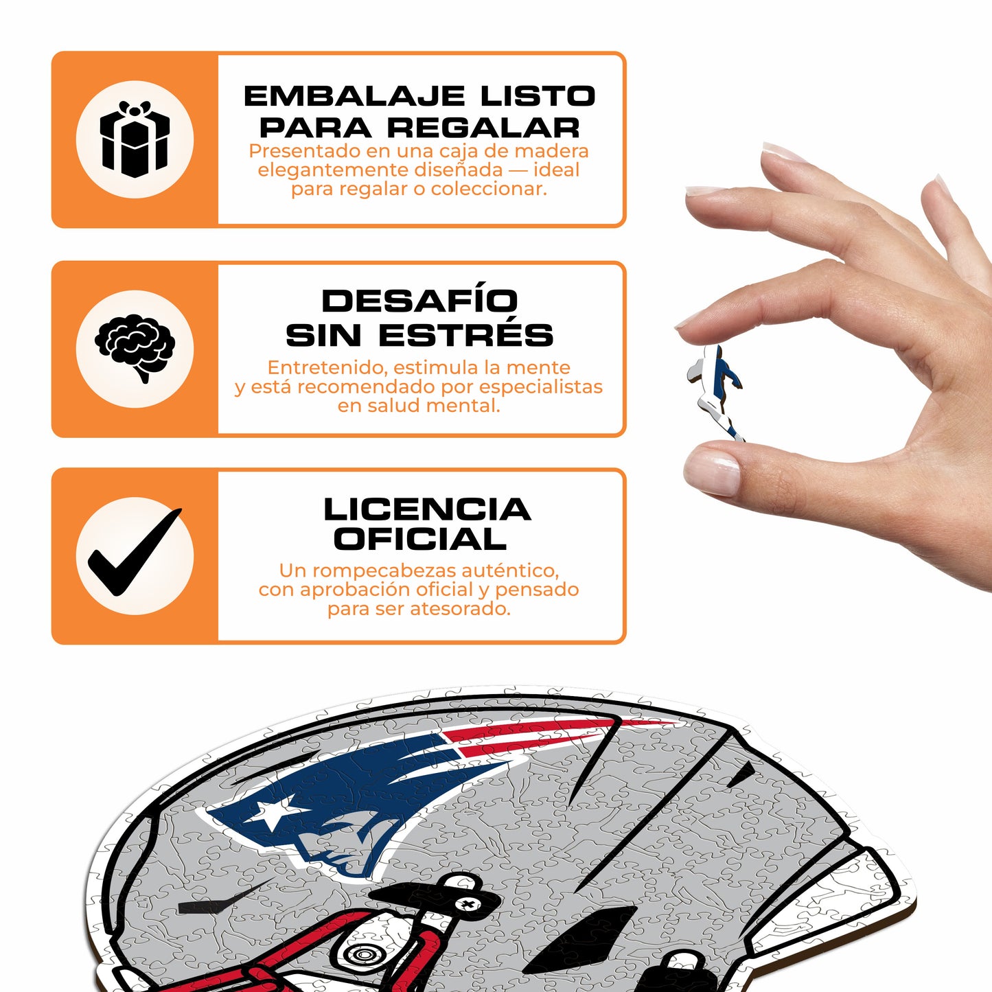 New England Patriots™ Casco - Rompecabezas de Madera